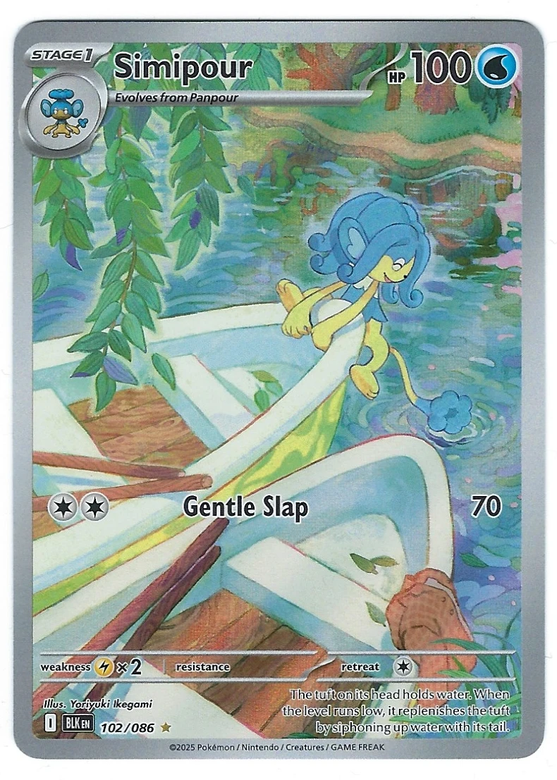 Simipour 102/86 Black Bolt front card photo in PokeToGrade pregrading report