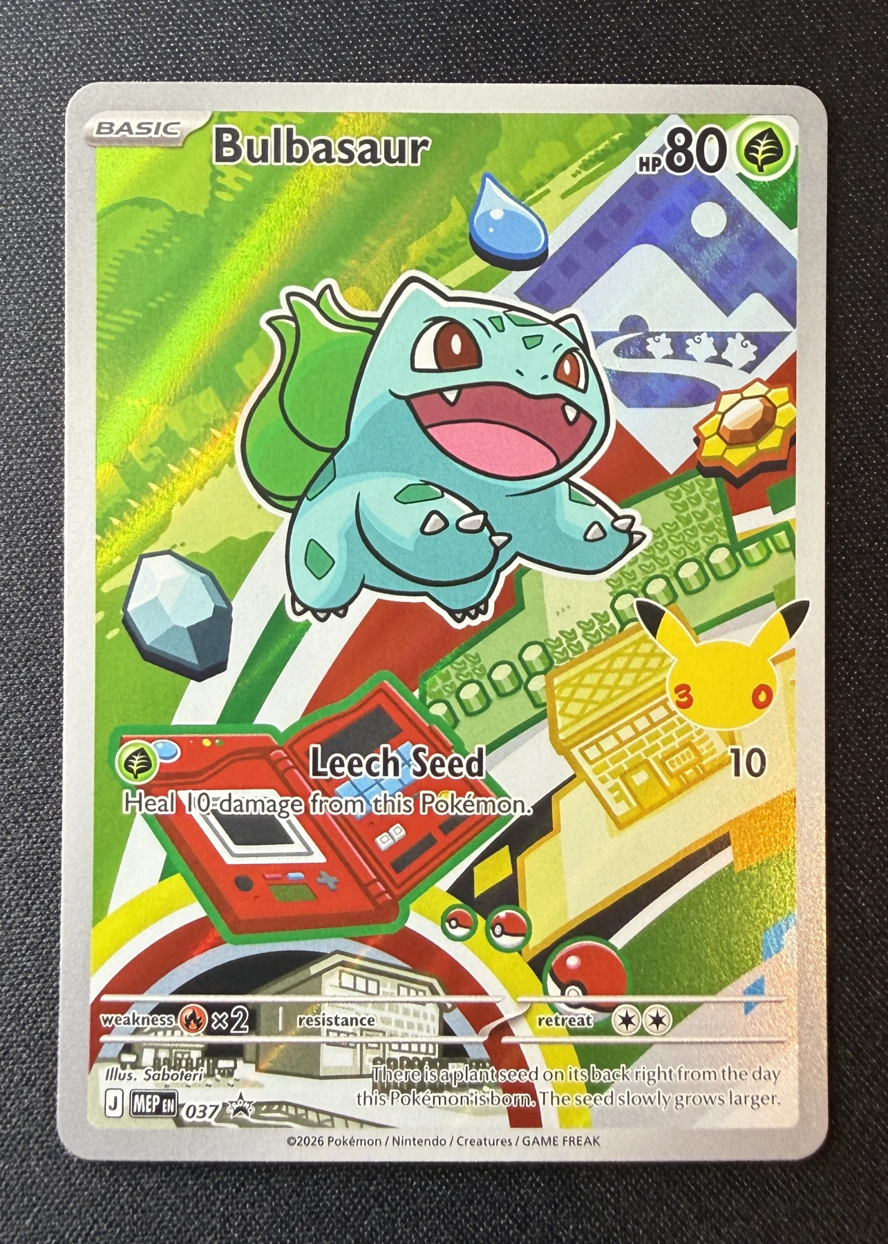 Bulbasaur 037 MEP Black Star Promos front card photo in PokeToGrade pregrading report
