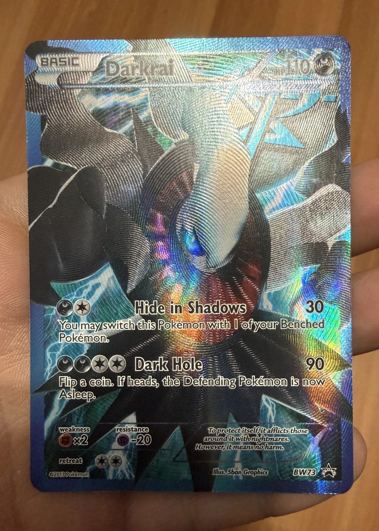 Darkrai BW73/101 BW Black Star Promos front card photo in PokeToGrade pregrading report