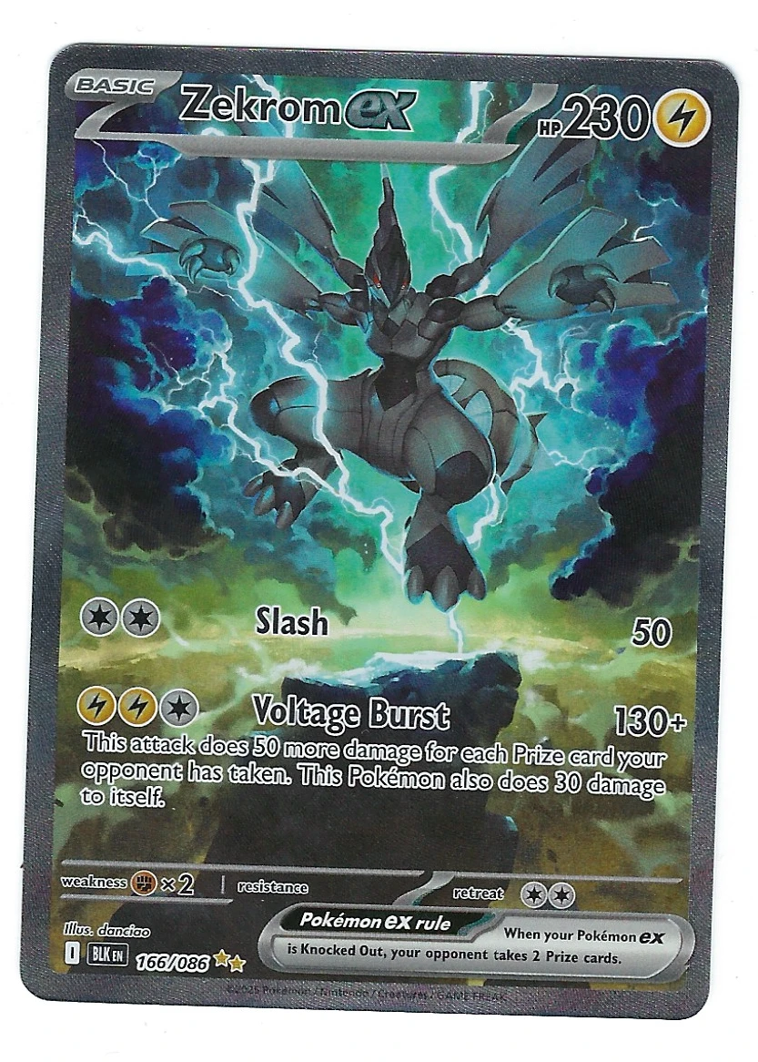 Zekrom ex 166/86 Black Bolt front card photo in PokeToGrade pregrading report