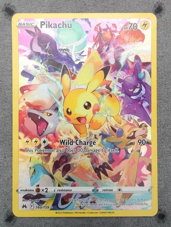 Pikachu 160/159 Crown Zenith front card photo in PokeToGrade pregrading report