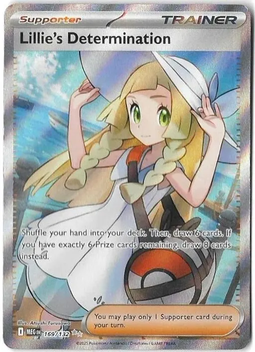 Lillie's Determination 169/132 Mega Evolution front card photo in PokeToGrade pregrading report