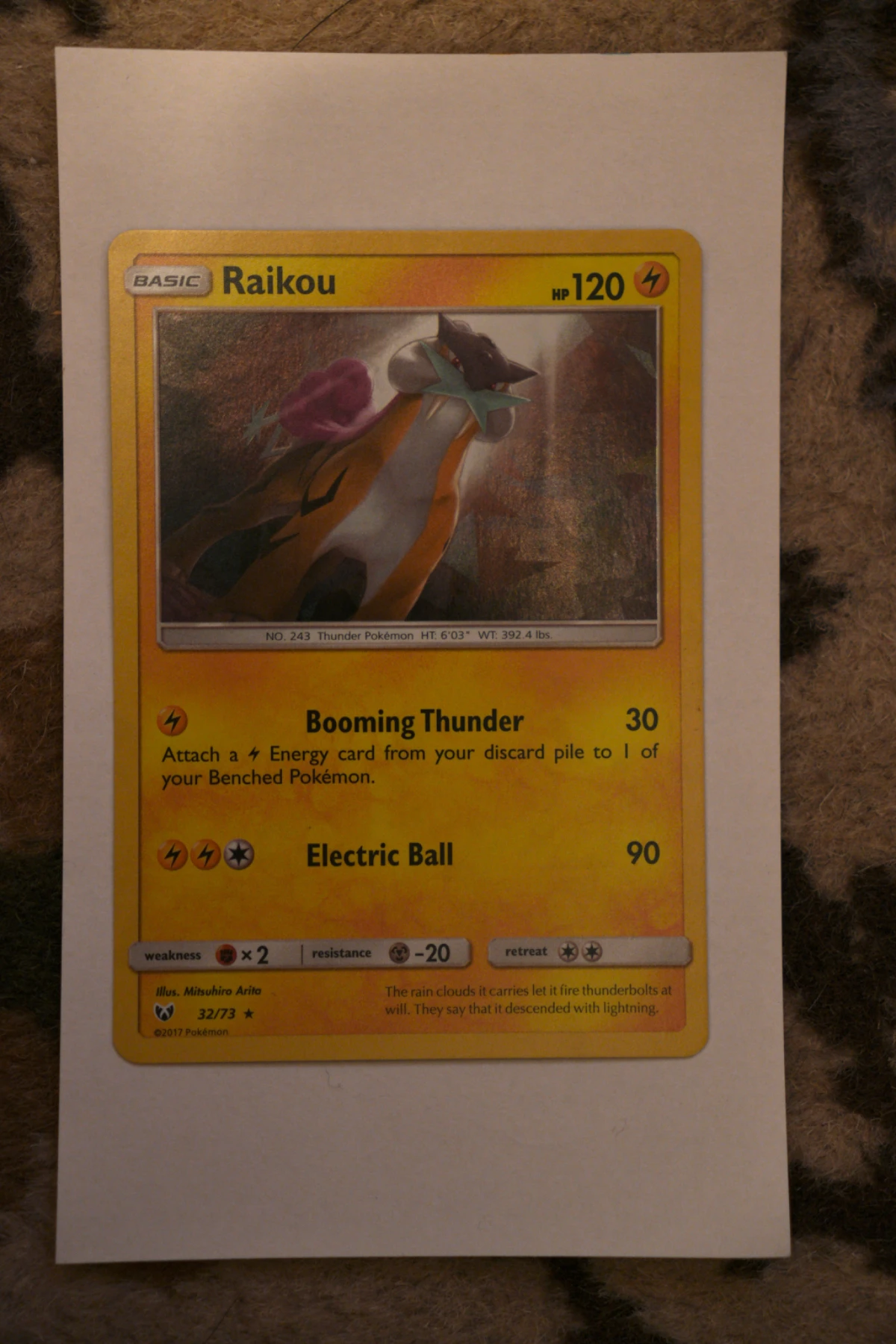 Raikou 032 Deck Exclusives front card photo in PokeToGrade pregrading report