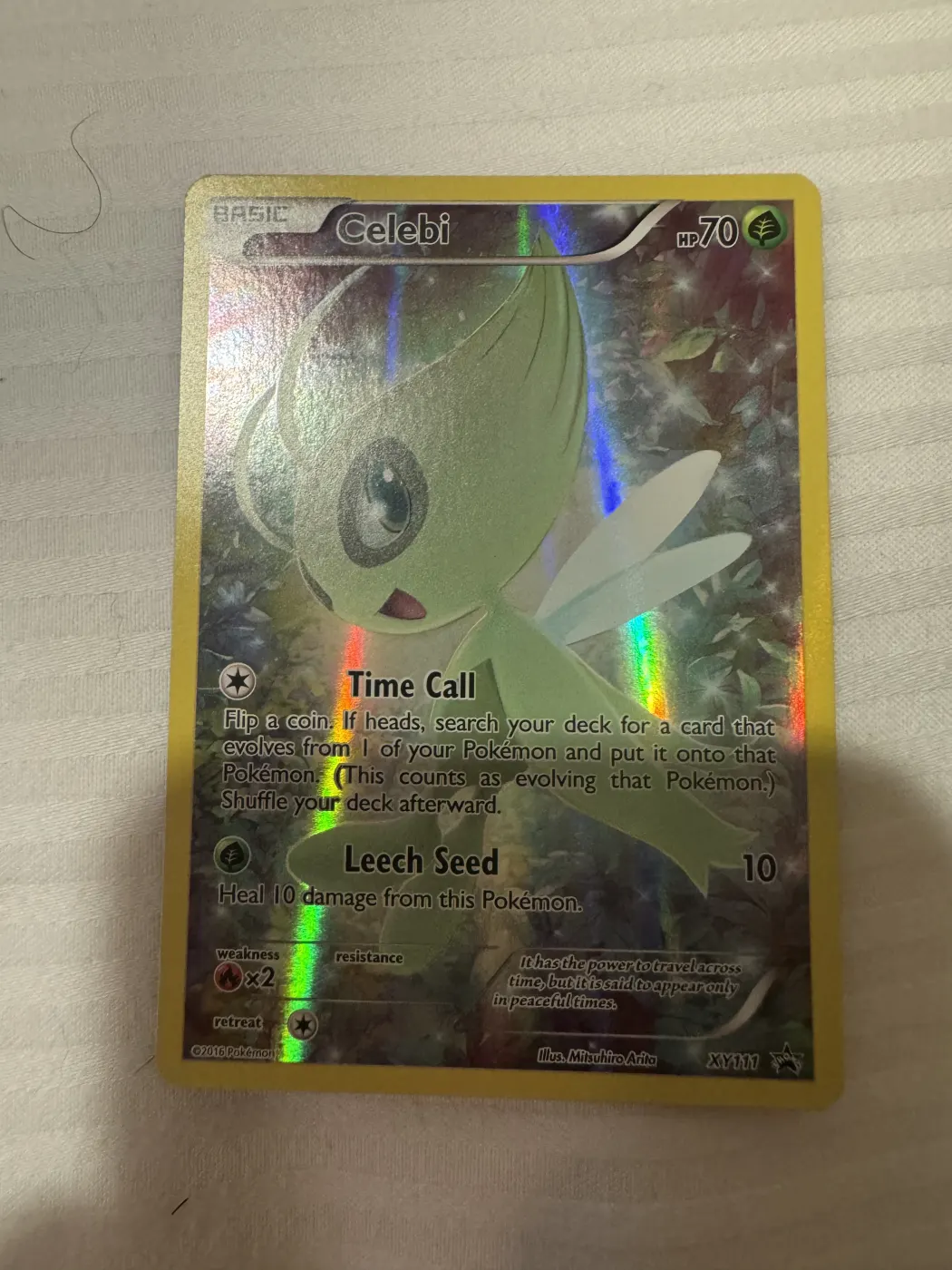 Celebi XY111/211 XY Black Star Promos front card photo in PokeToGrade pregrading report