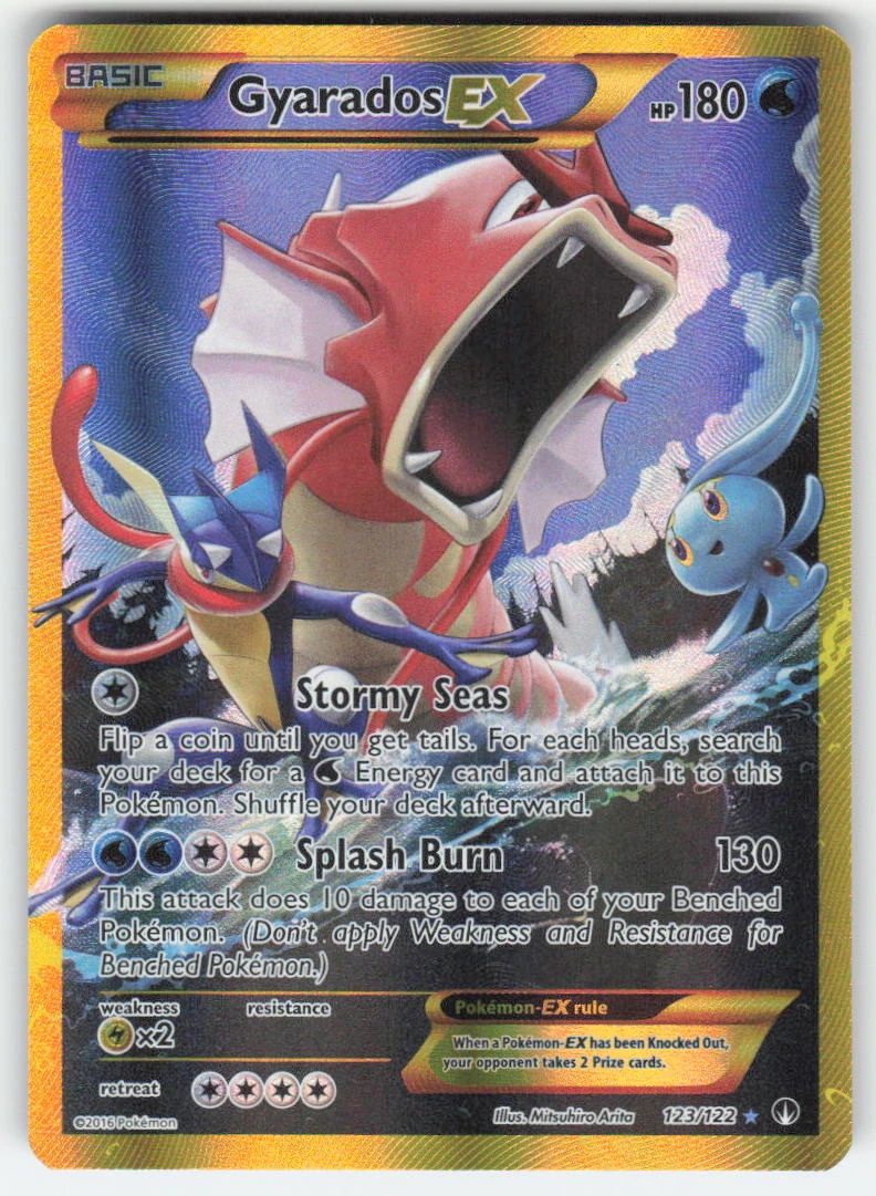 Gyarados EX 123/122 BREAKpoint front card photo in PokeToGrade pregrading report