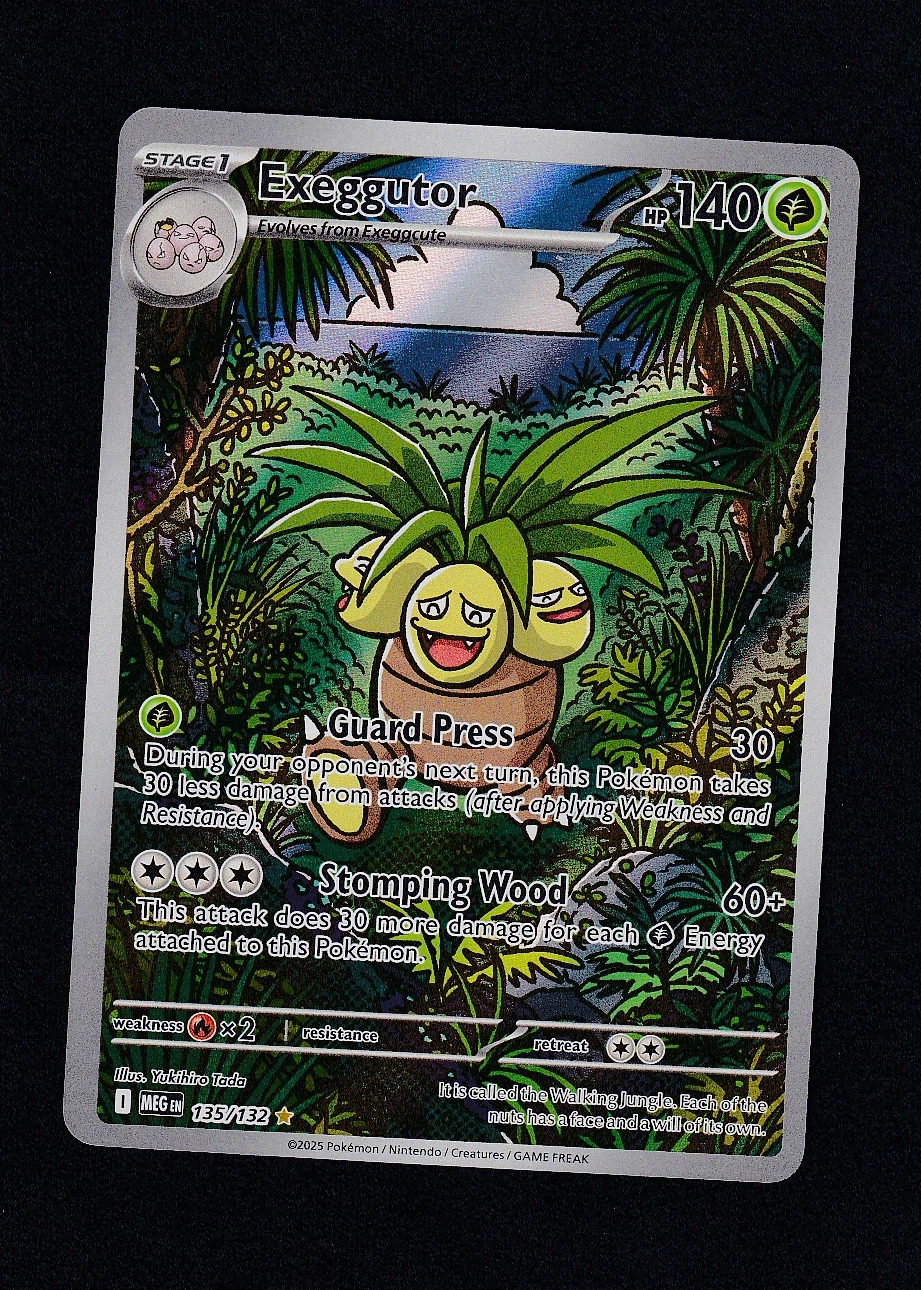 Exeggutor 135/132 Mega Evolution front card photo in PokeToGrade pregrading report