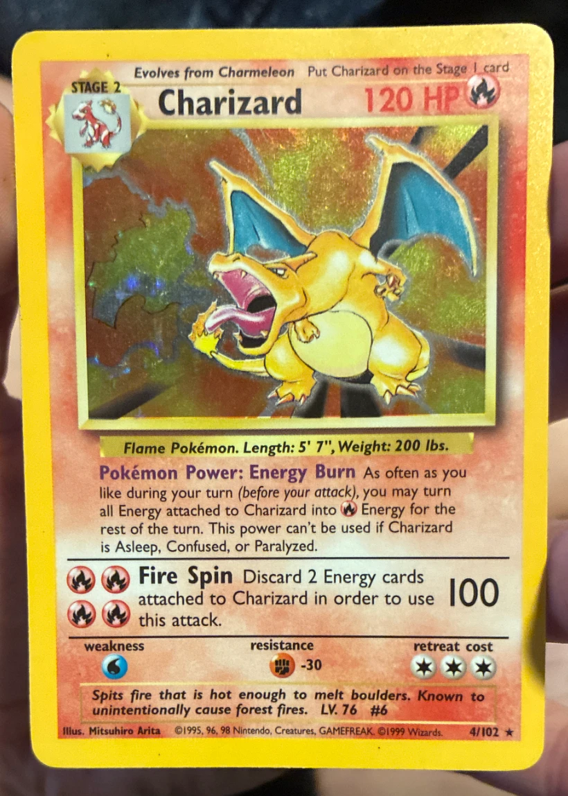 Charizard 004/130 Base Set 2 front card photo in PokeToGrade pregrading report