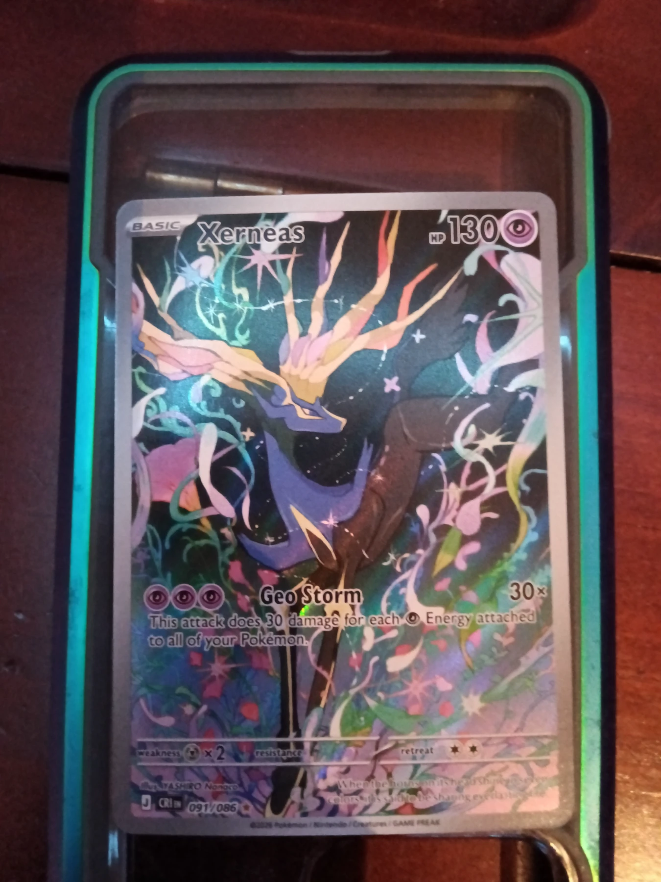 Xerneas 091/86 Chaos Rising front card photo in PokeToGrade pregrading report