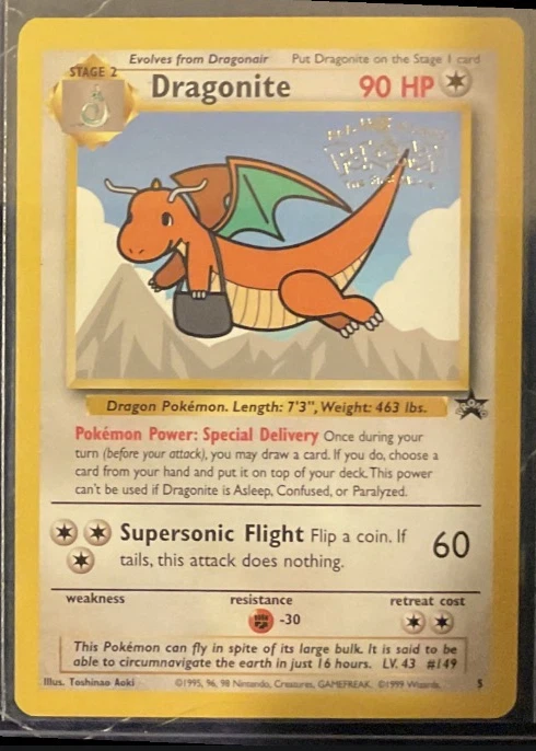 Dragonite 005/53 Wizards Black Star Promos front card photo in PokeToGrade pregrading report