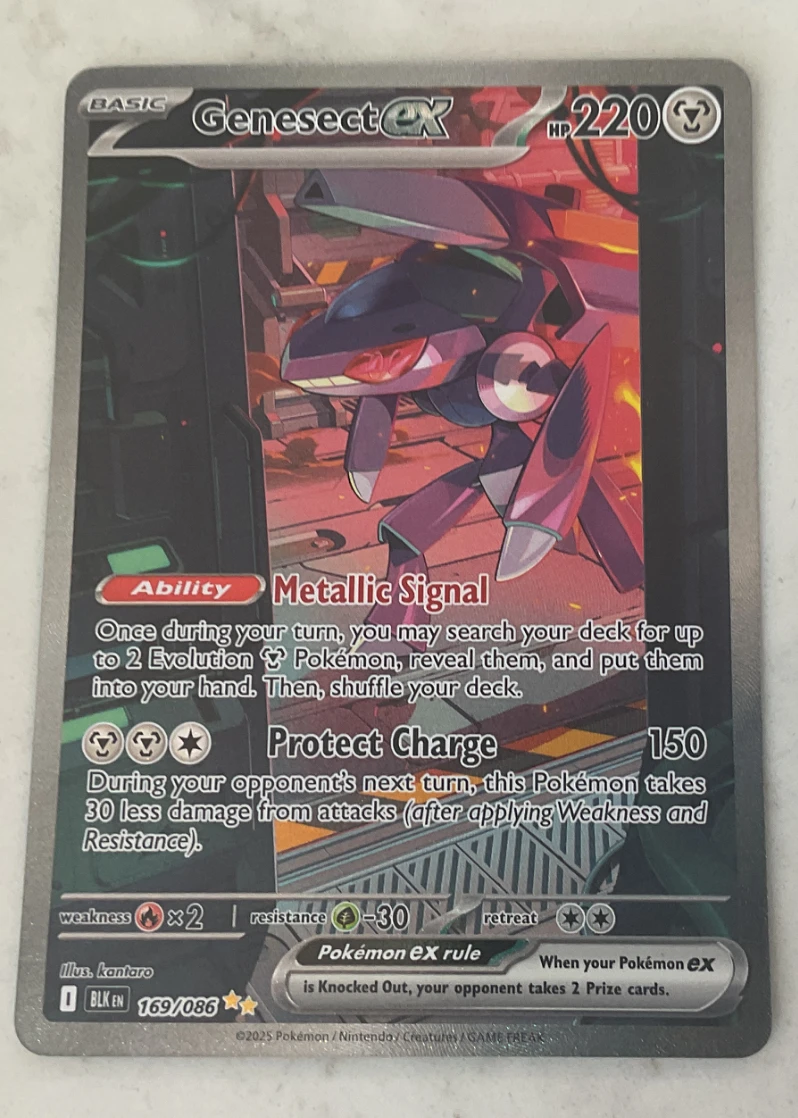 Genesect ex 169/86 Black Bolt front card photo in PokeToGrade pregrading report