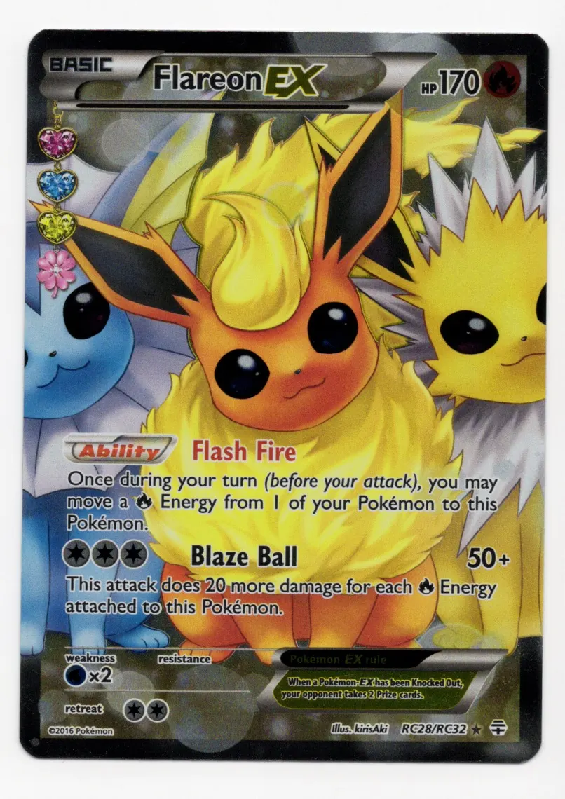 Flareon EX RC28/83 Generations front card photo in PokeToGrade pregrading report