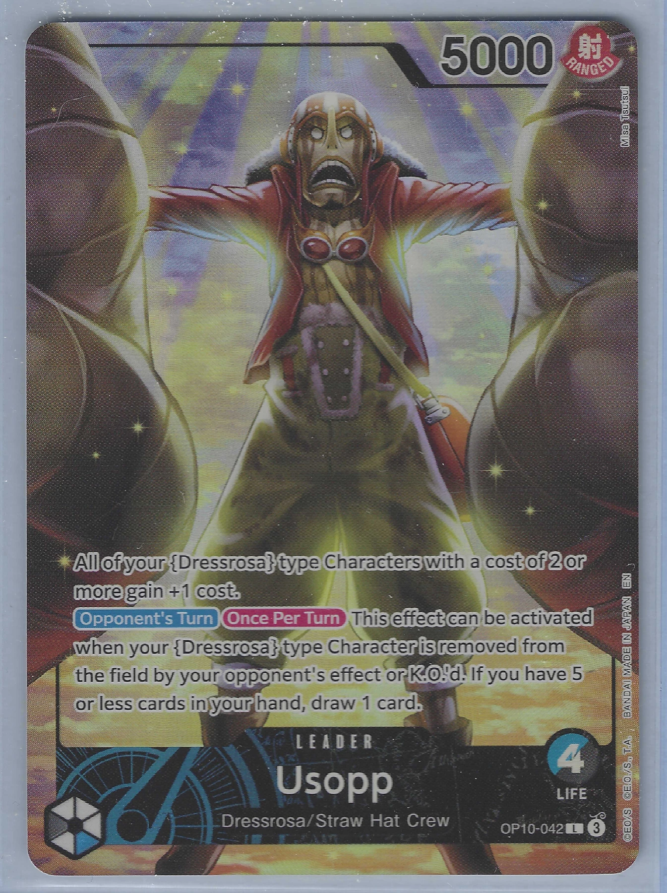 Usopp OP10-042 One Piece Promotion Cards front card photo in PokeToGrade pregrading report