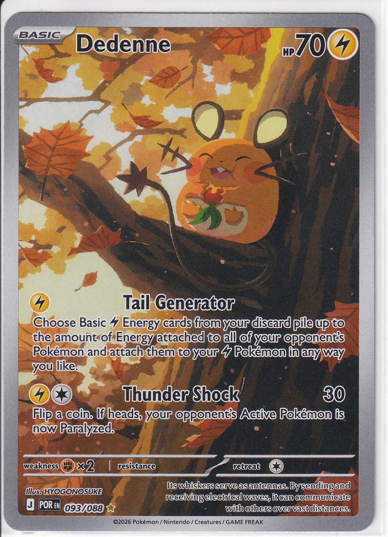 Dedenne 093/88 Perfect Order front card photo in PokeToGrade pregrading report