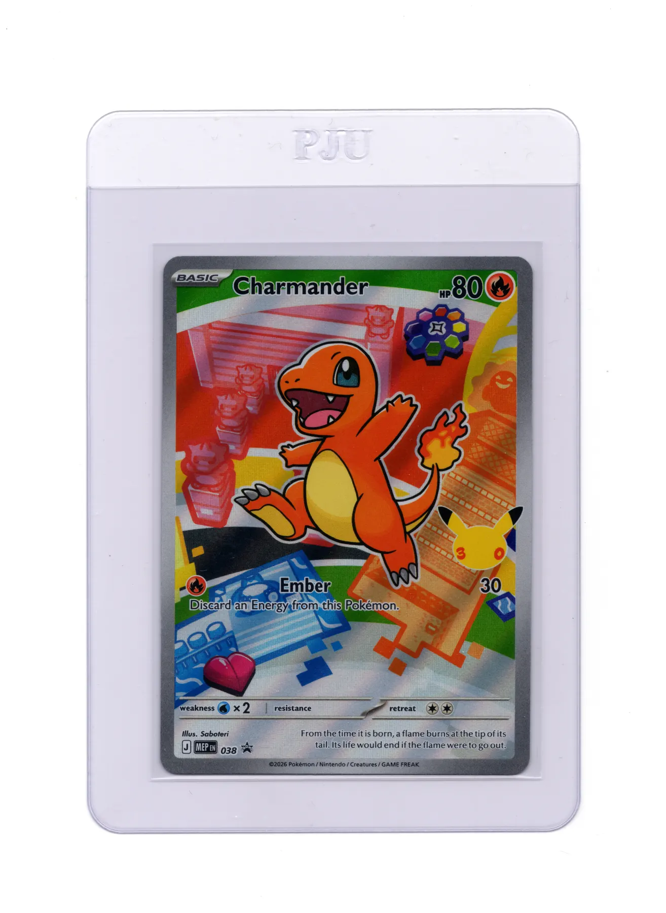 Charmander 046 First Partner Pack front card photo in PokeToGrade pregrading report