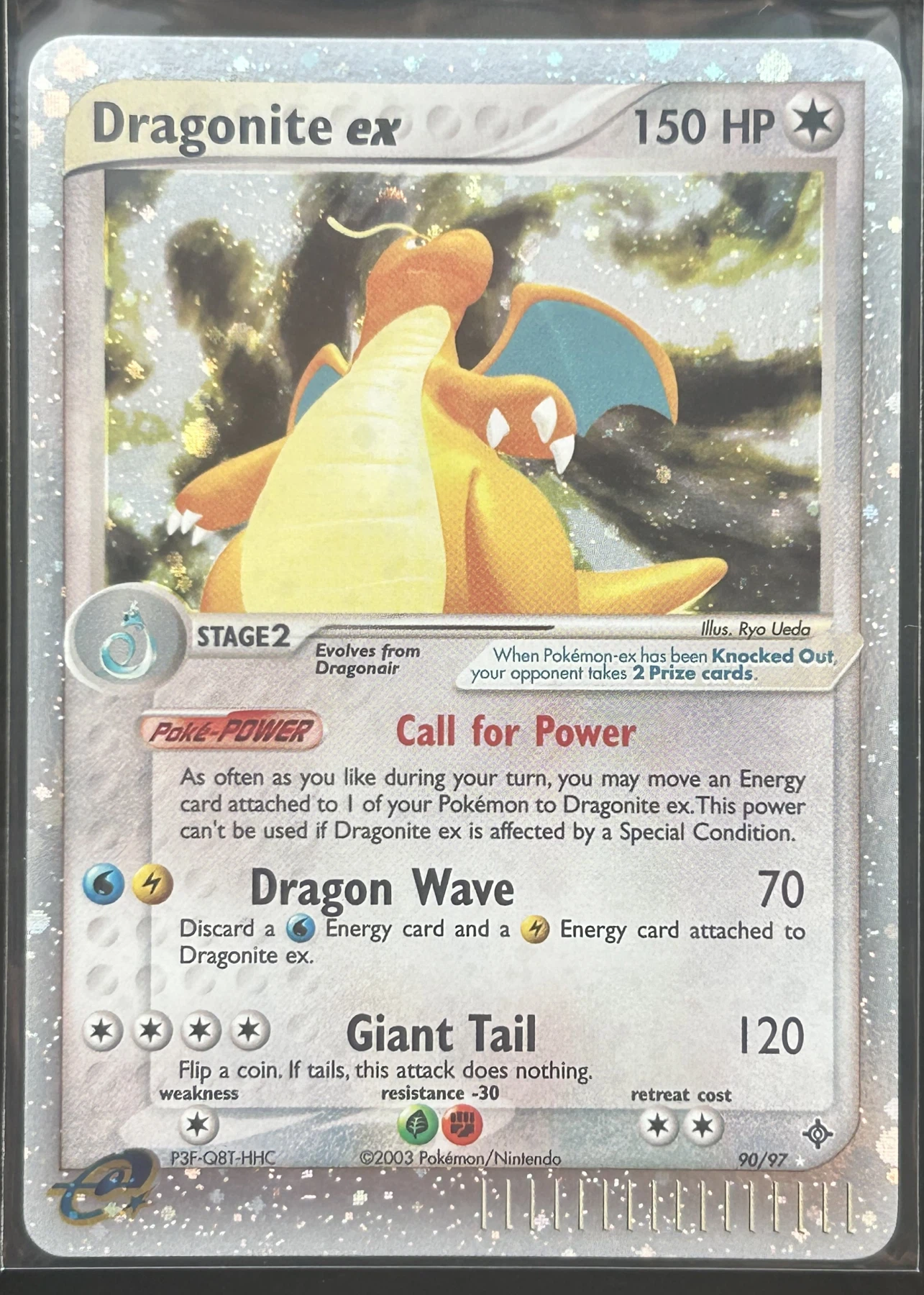 Dragonite ex 090/97 Dragon front card photo in PokeToGrade pregrading report