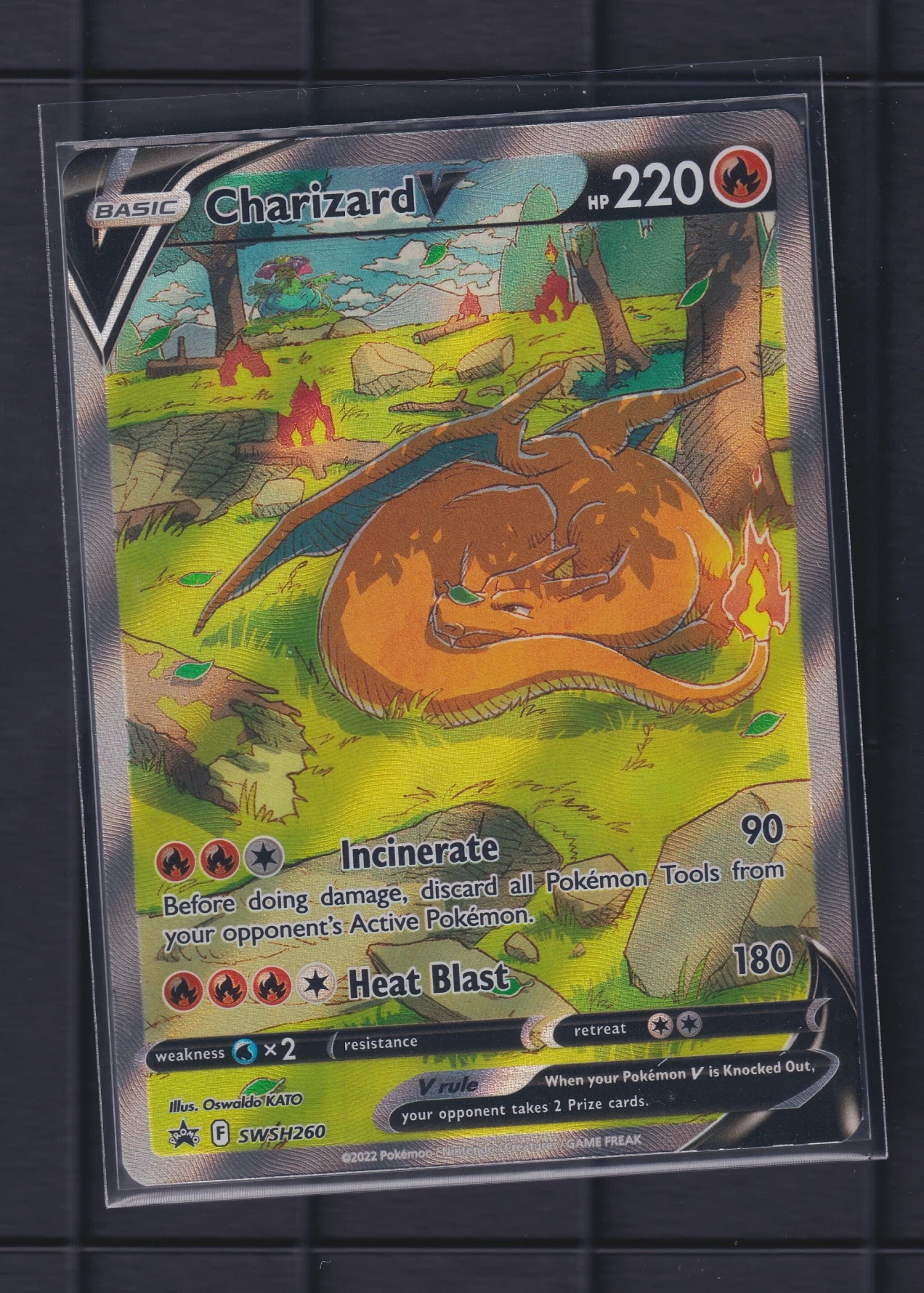 Charizard V SWSH260/307 SWSH Black Star Promos front card photo in PokeToGrade pregrading report