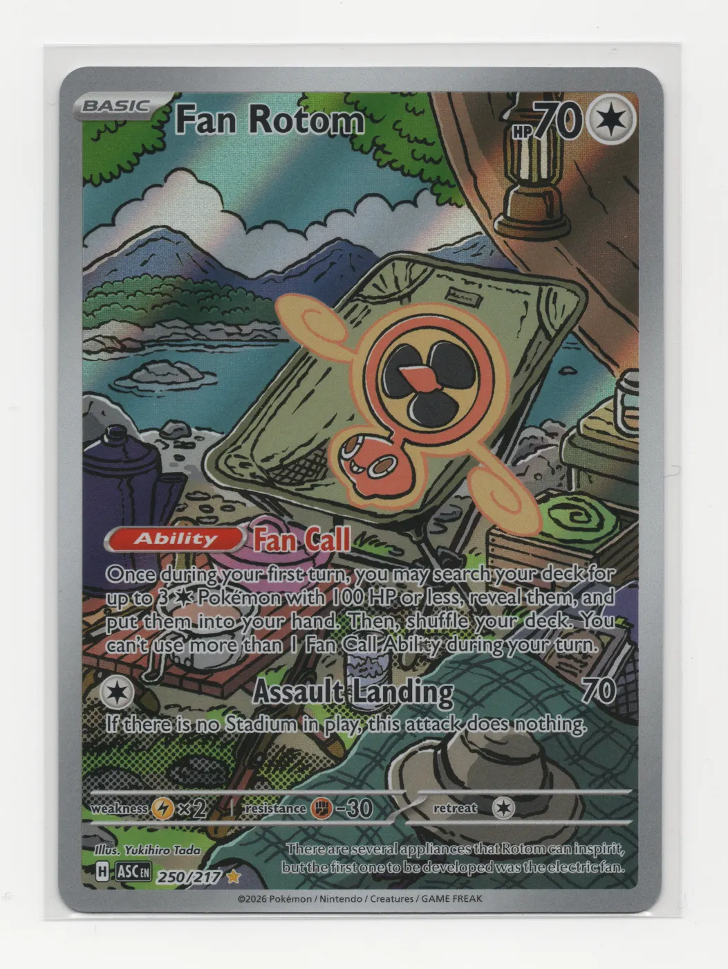 Fan Rotom 250/217 Ascended Heroes front card photo in PokeToGrade pregrading report