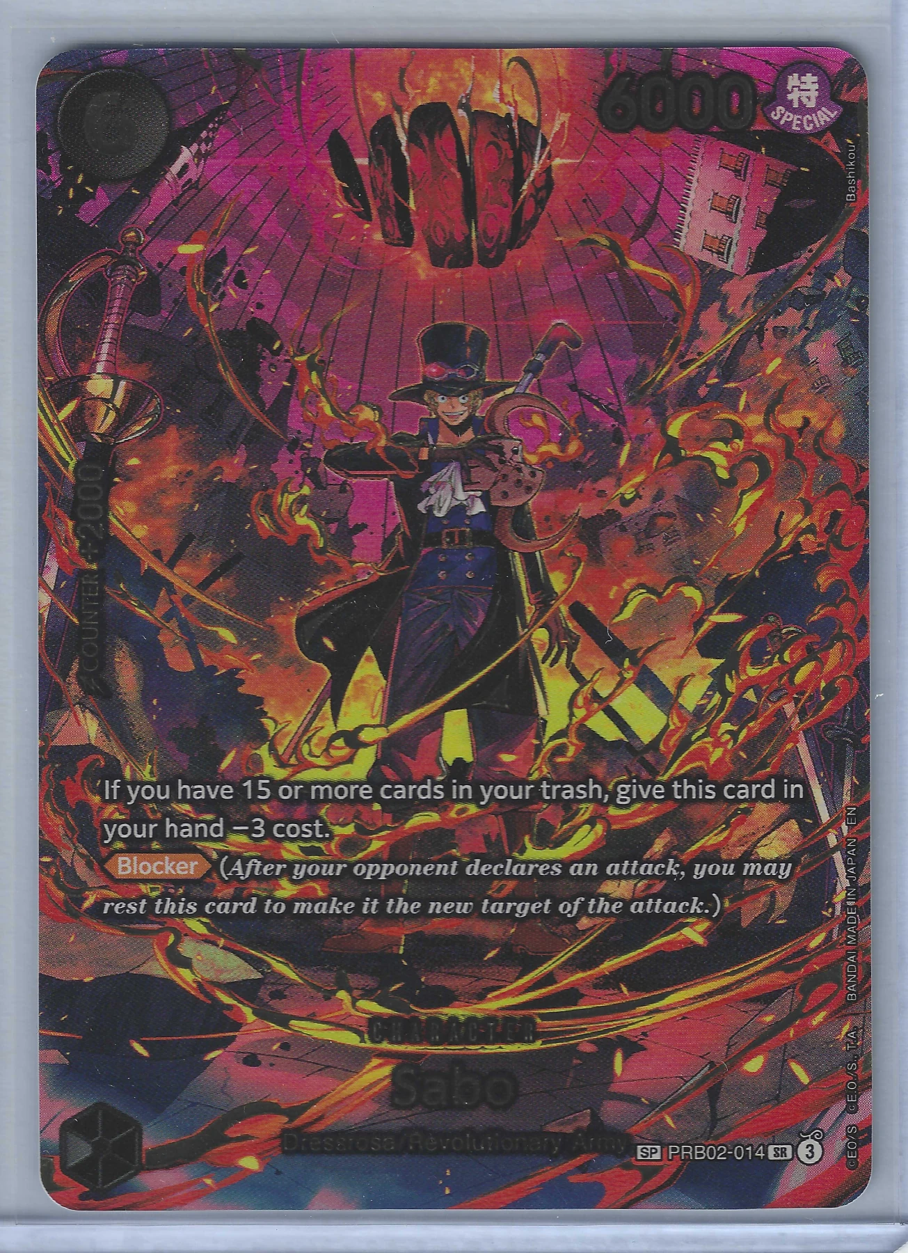 Sabo (PRB02-014) - SP PRB02-014 Premium Booster -The Best- Vol. 2 front card photo in PokeToGrade pregrading report