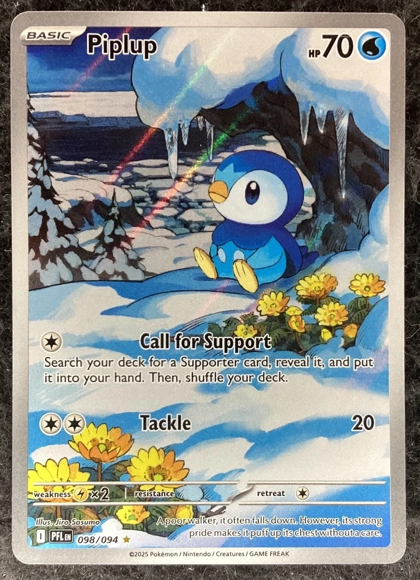 Piplup 098/94 Phantasmal Flames front card photo in PokeToGrade pregrading report
