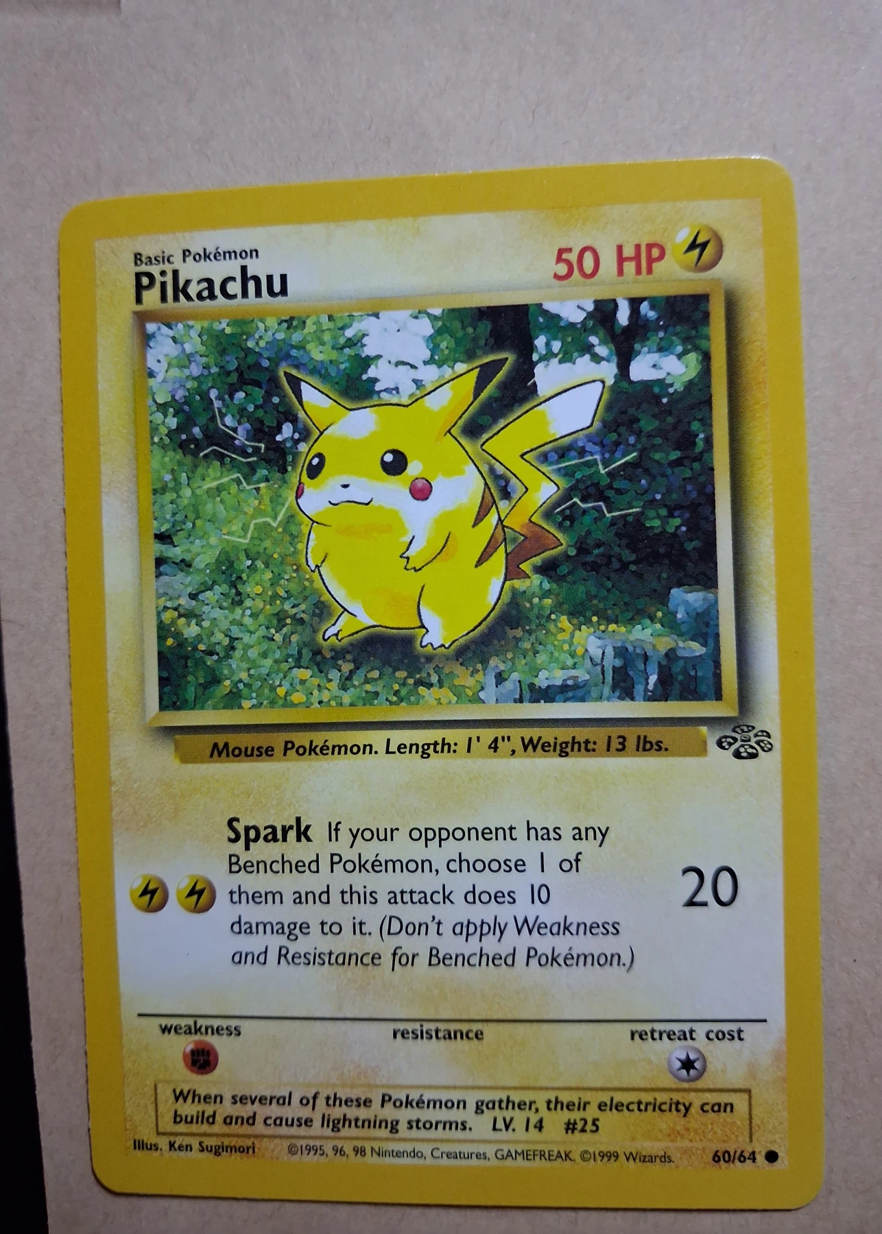 Pikachu 060/64 Jungle front card photo in PokeToGrade pregrading report