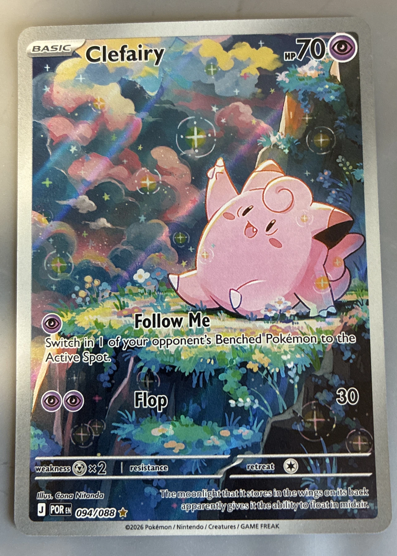 Clefairy 094/88 Perfect Order front card photo in PokeToGrade pregrading report