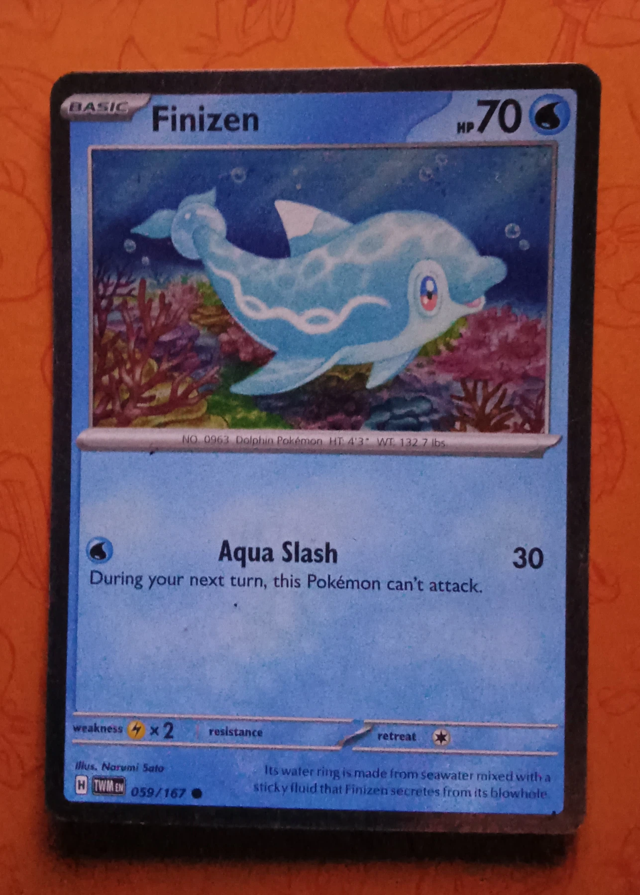 Finizen 059/167 Twilight Masquerade front card photo in PokeToGrade pregrading report