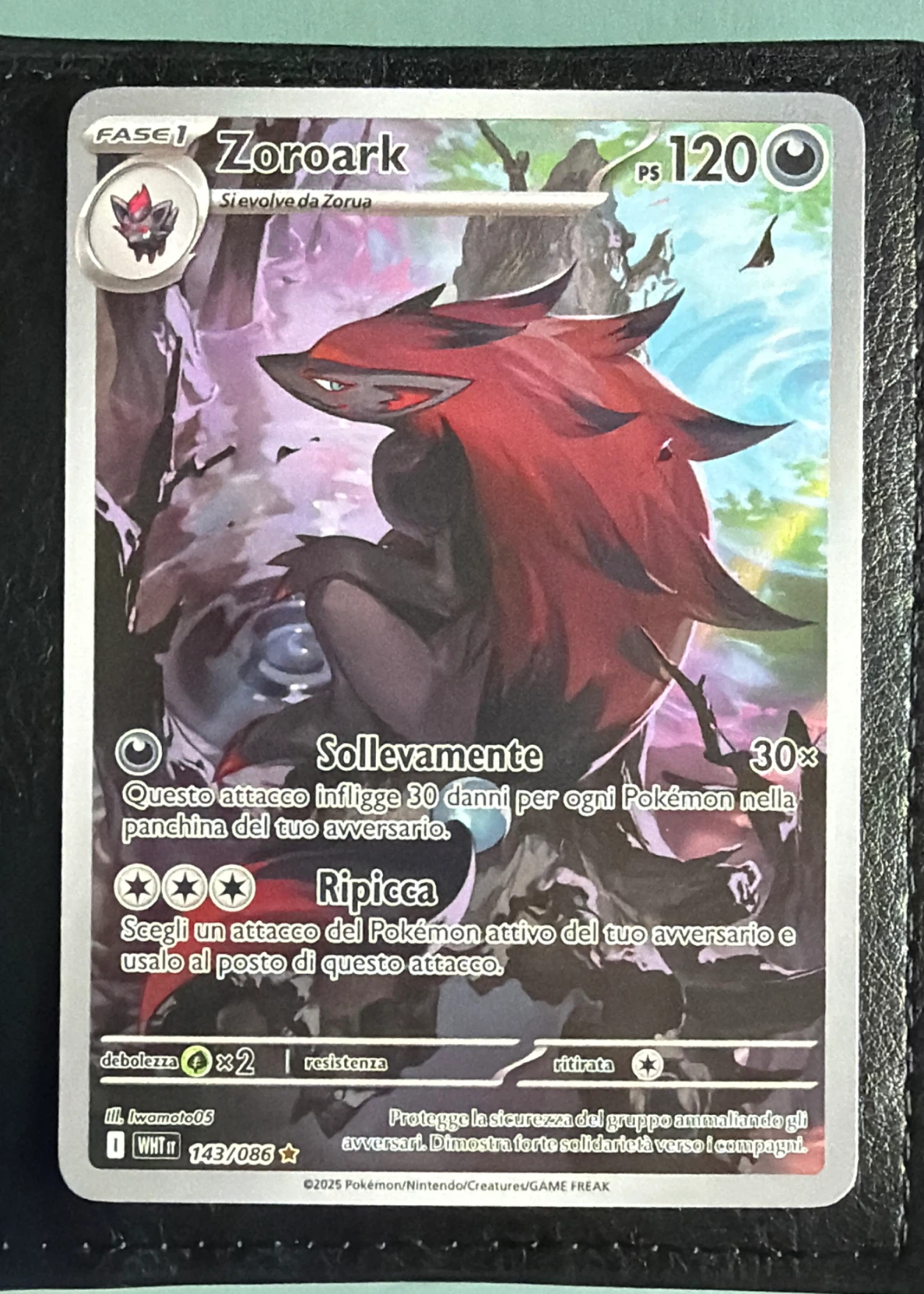 Zoroark 143/86 White Flare front card photo in PokeToGrade pregrading report