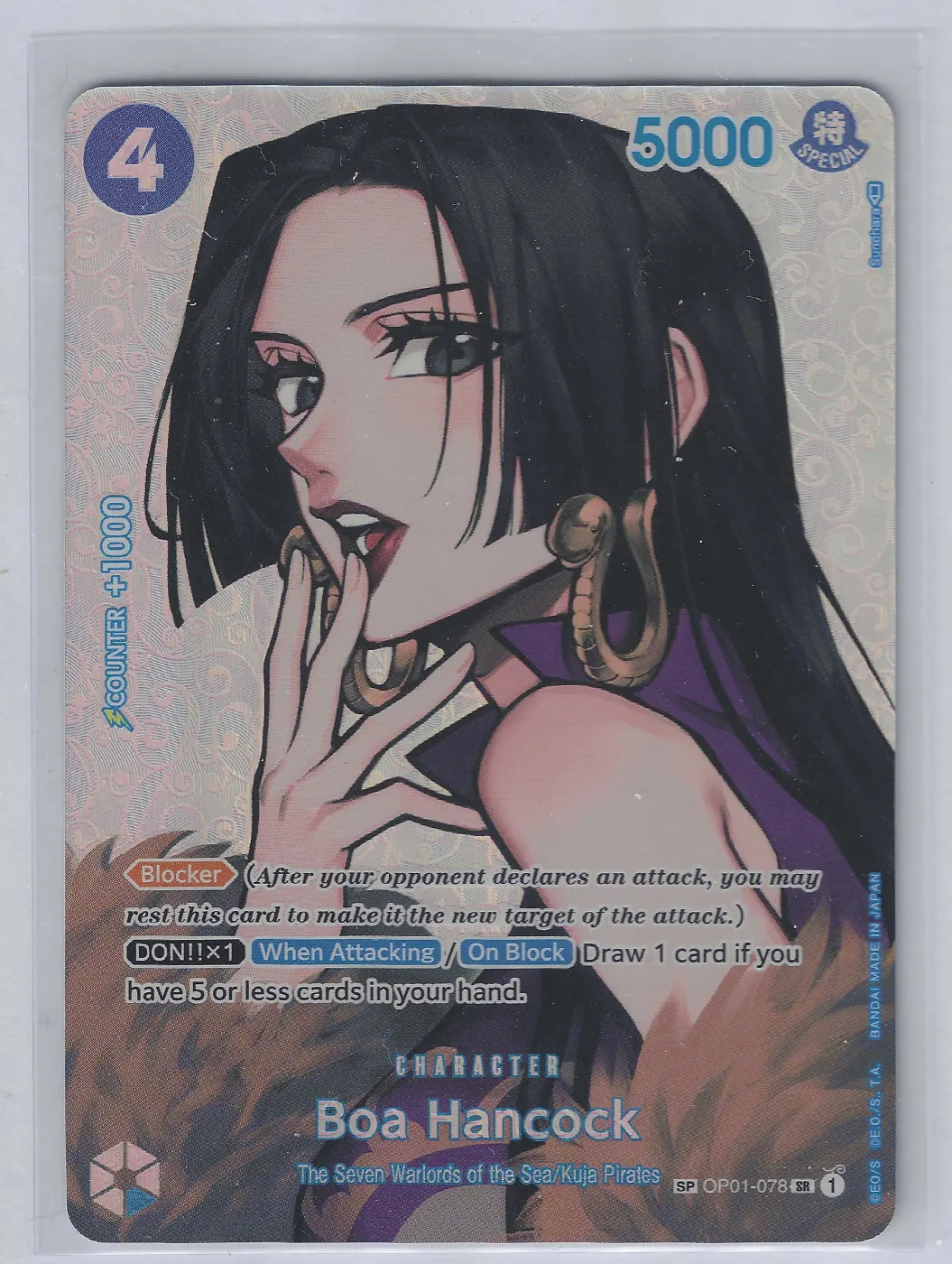 Boa Hancock · SP OP01-078 Romance Dawn front card photo in PokeToGrade pregrading report