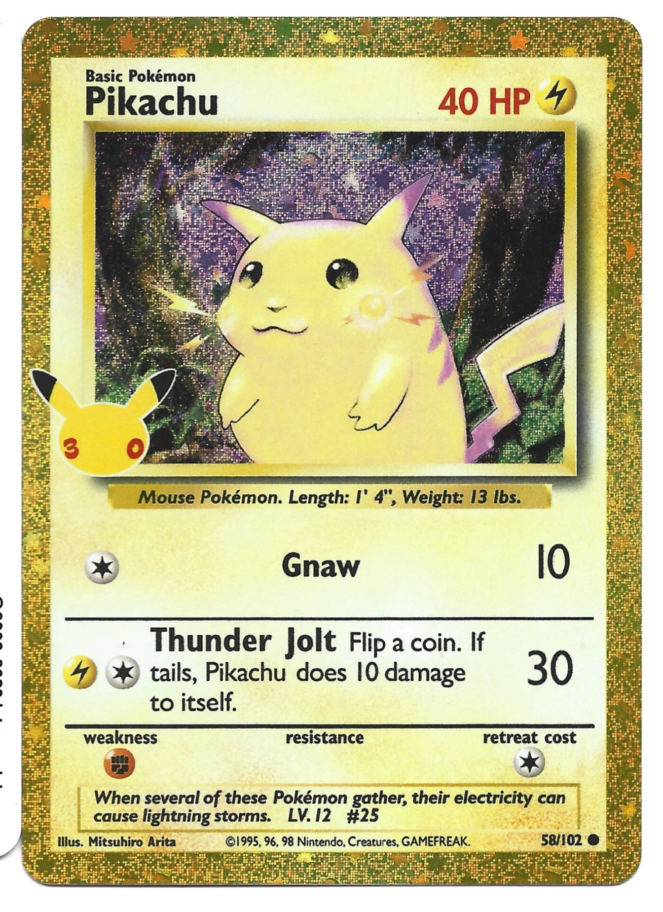 Pikachu 014 30th Classic Collection front card photo in PokeToGrade pregrading report