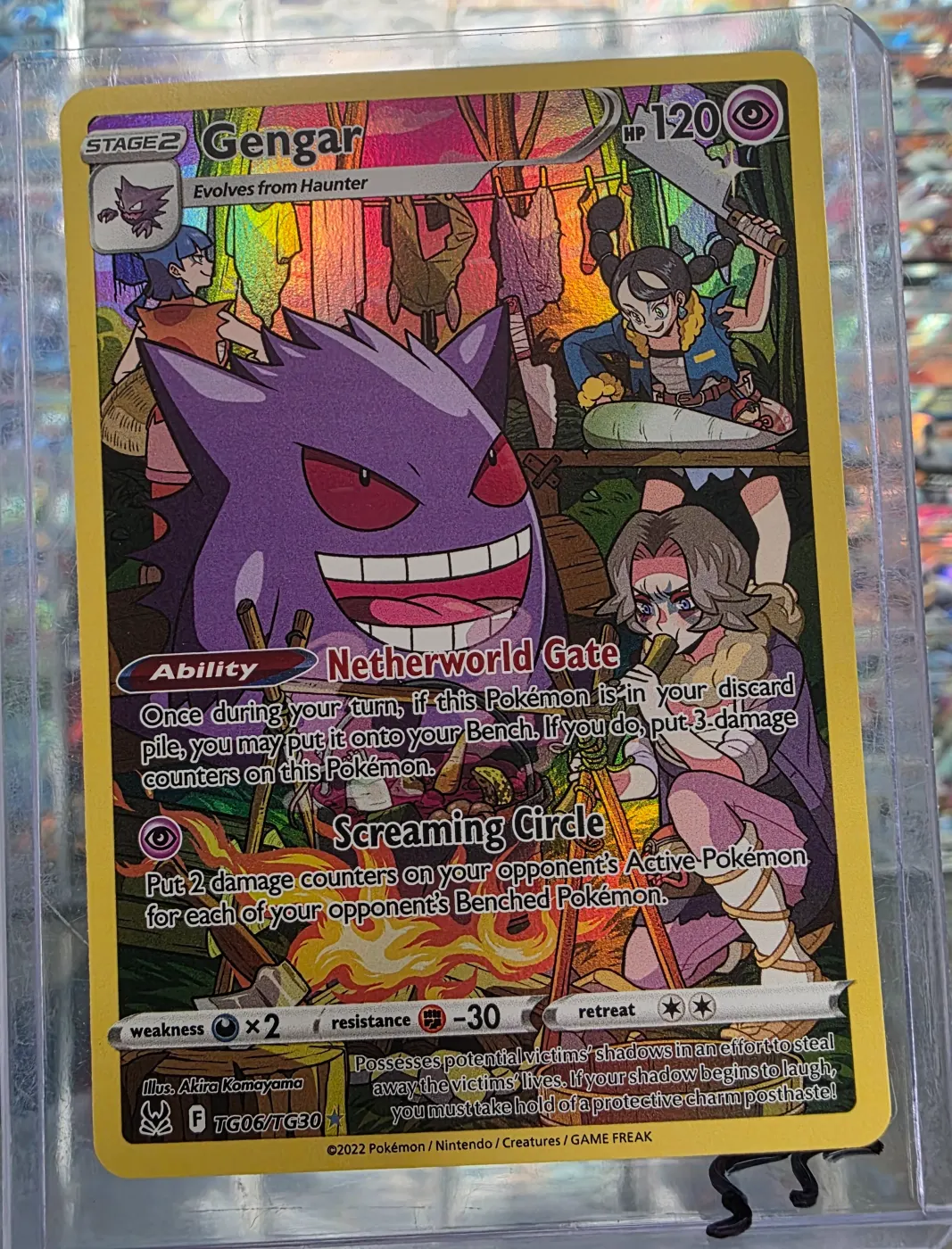 Gengar TG06/196 Lost Origin front card photo in PokeToGrade pregrading report