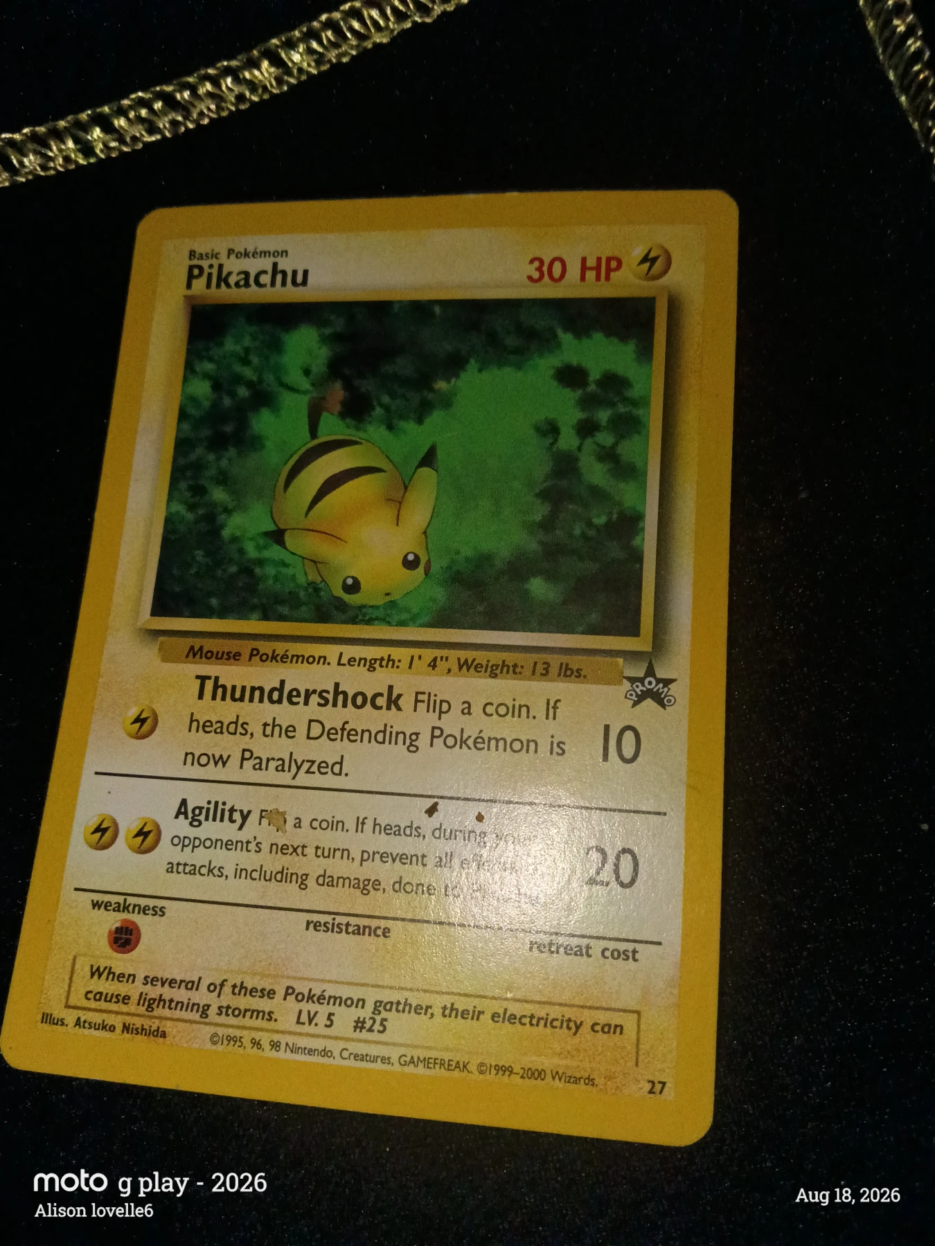 Pikachu 027/53 Wizards Black Star Promos back card photo in PokeToGrade pregrading report