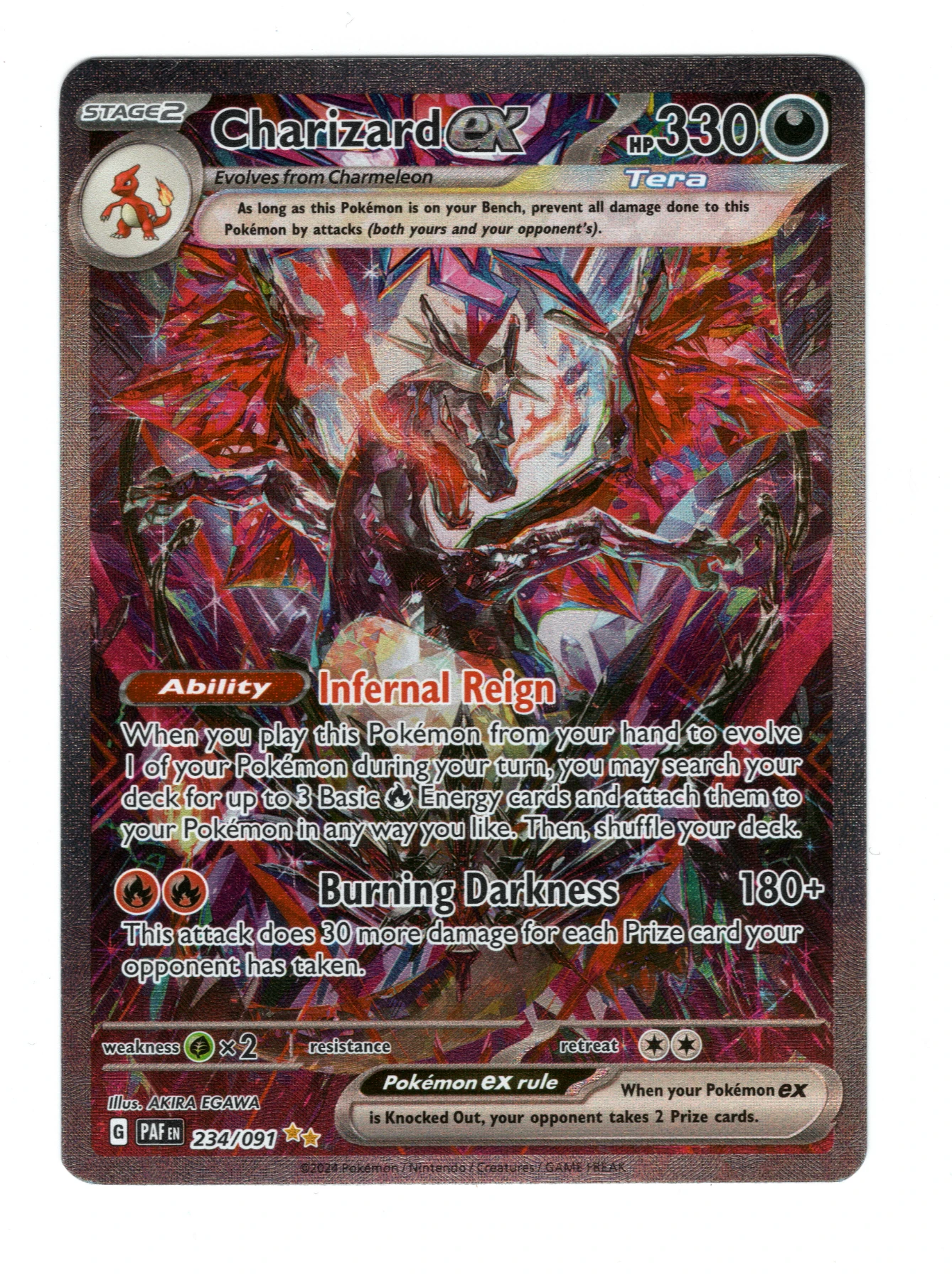 Charizard ex 234/91 Paldean Fates front card photo in PokeToGrade pregrading report