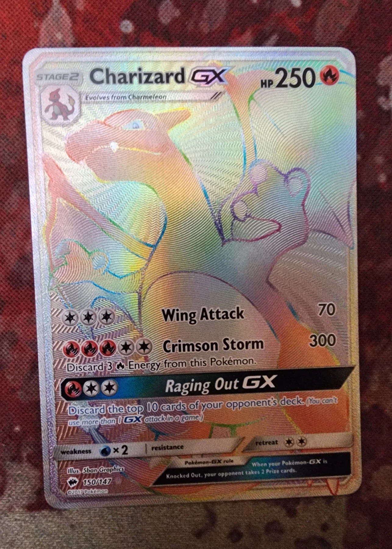 Charizard GX 150/147 Burning Shadows front card photo in PokeToGrade pregrading report