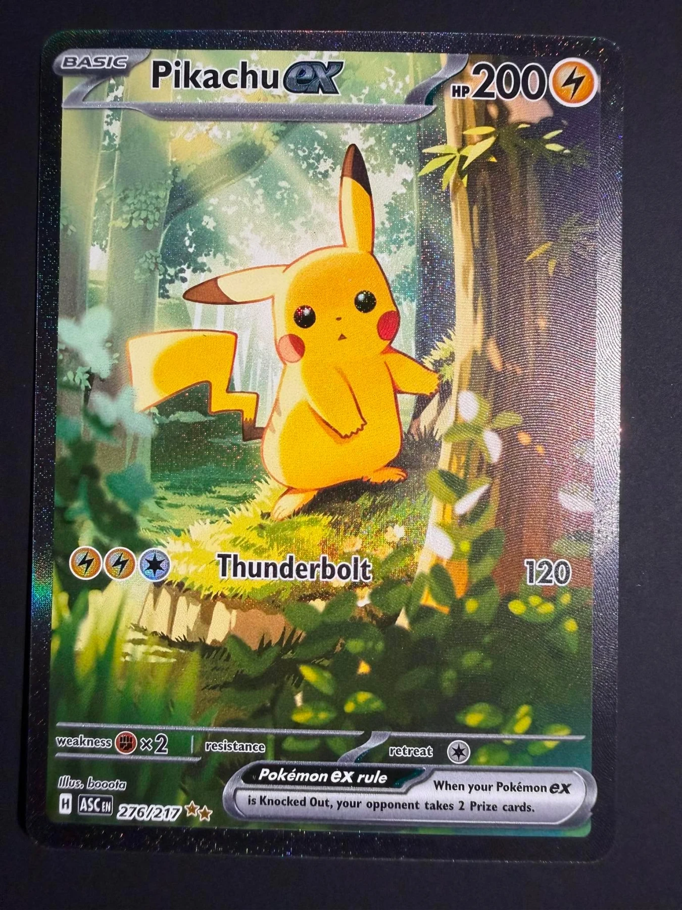 Pikachu ex 276/217 Ascended Heroes front card photo in PokeToGrade pregrading report