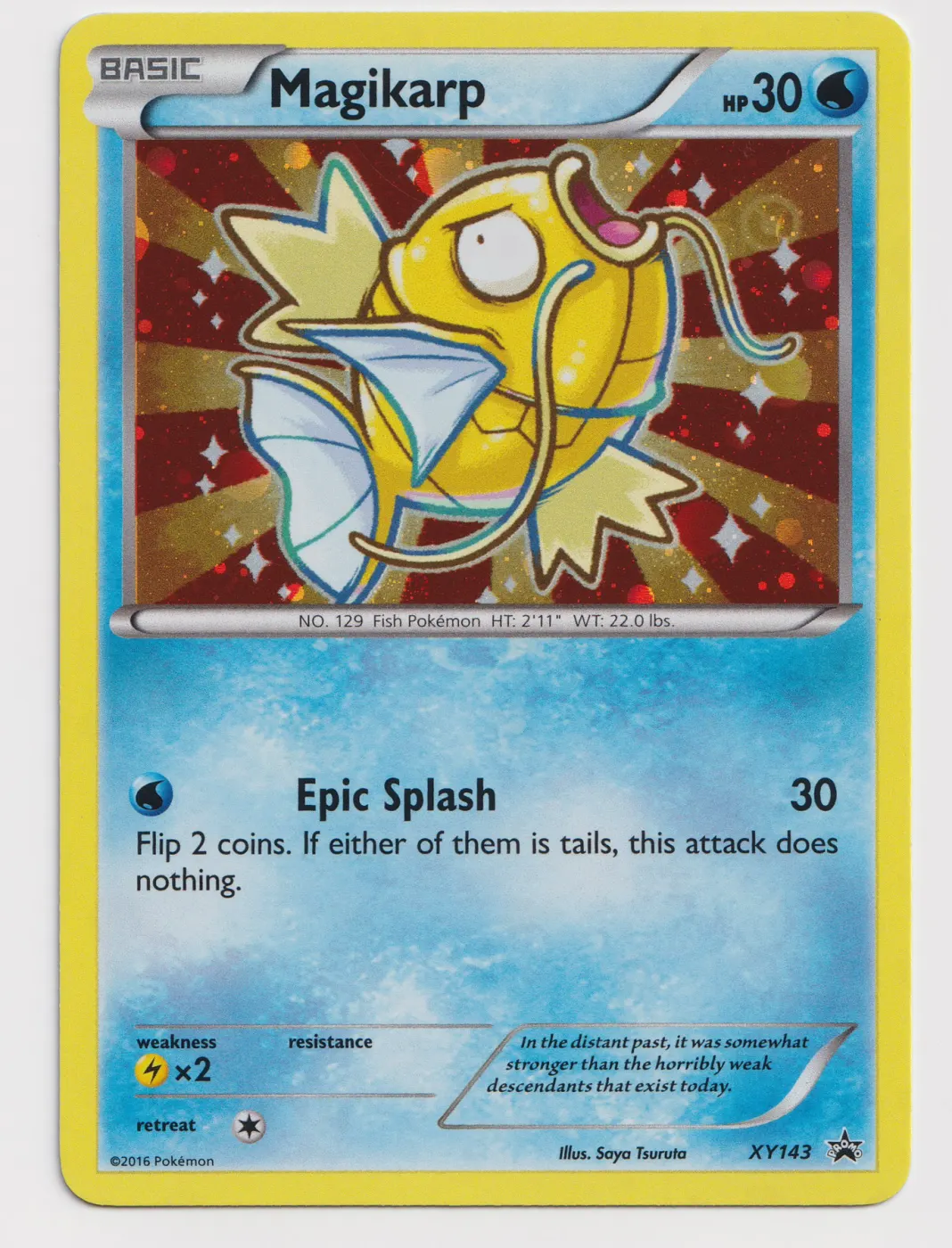 Magikarp XY143/211 XY Black Star Promos front card photo in PokeToGrade pregrading report