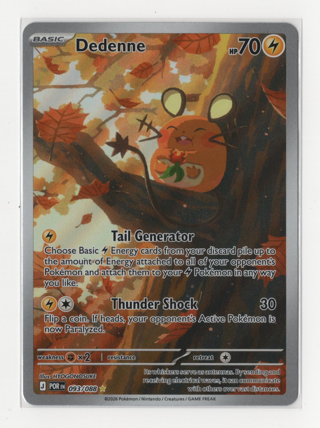 Dedenne 093/88 Perfect Order front card photo in PokeToGrade pregrading report