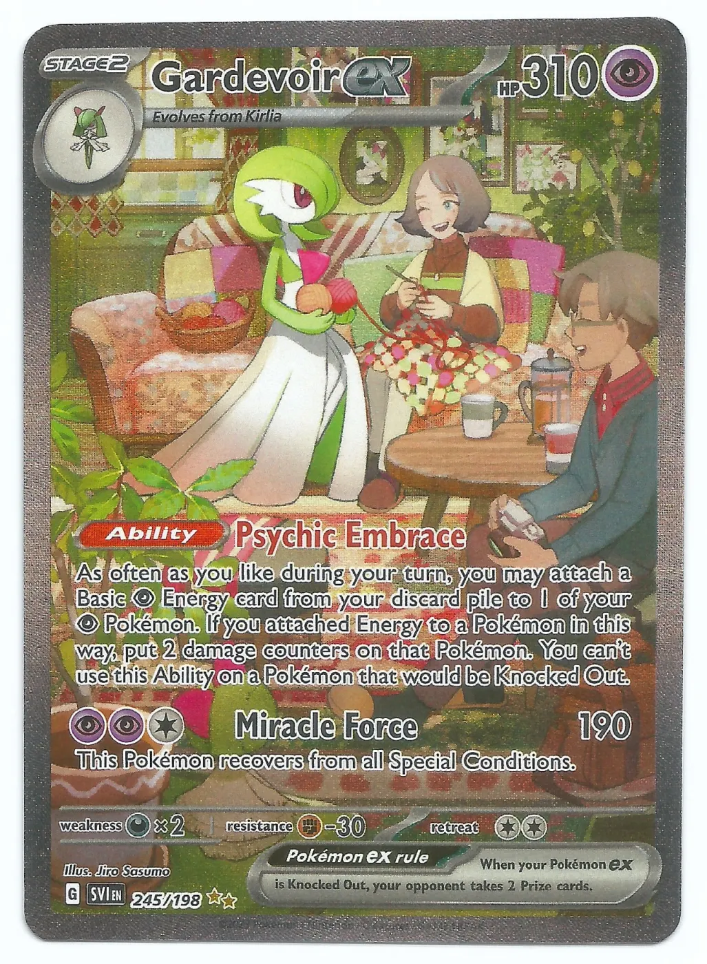 Gardevoir ex 245/198 Scarlet & Violet front card photo in PokeToGrade pregrading report