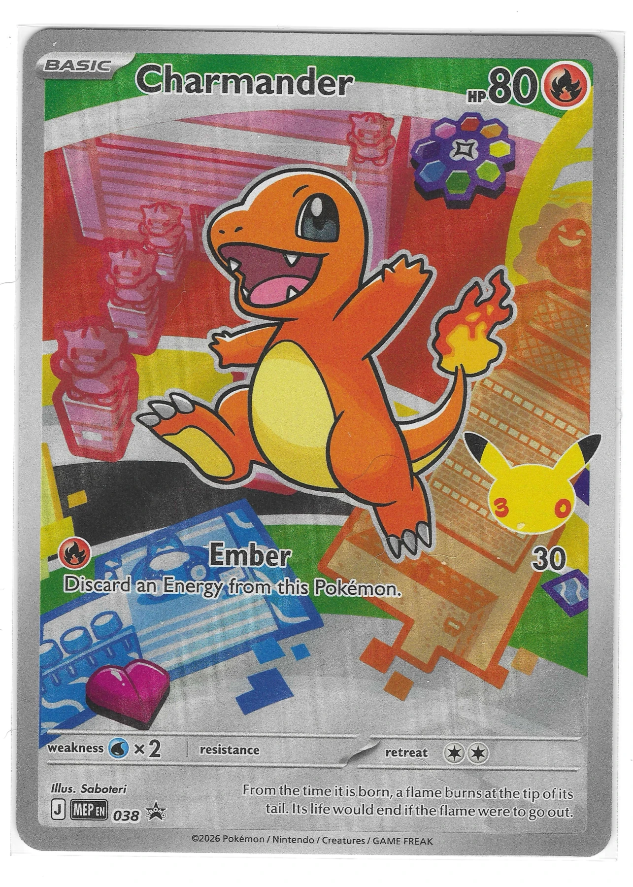 Charmander 038 MEP Black Star Promos front card photo in PokeToGrade pregrading report