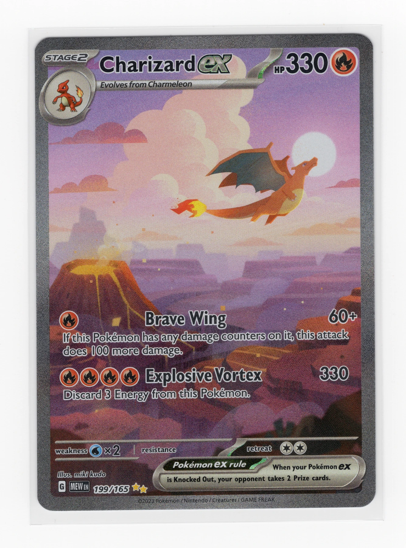 Charizard ex 199/165 151 front card photo in PokeToGrade pregrading report