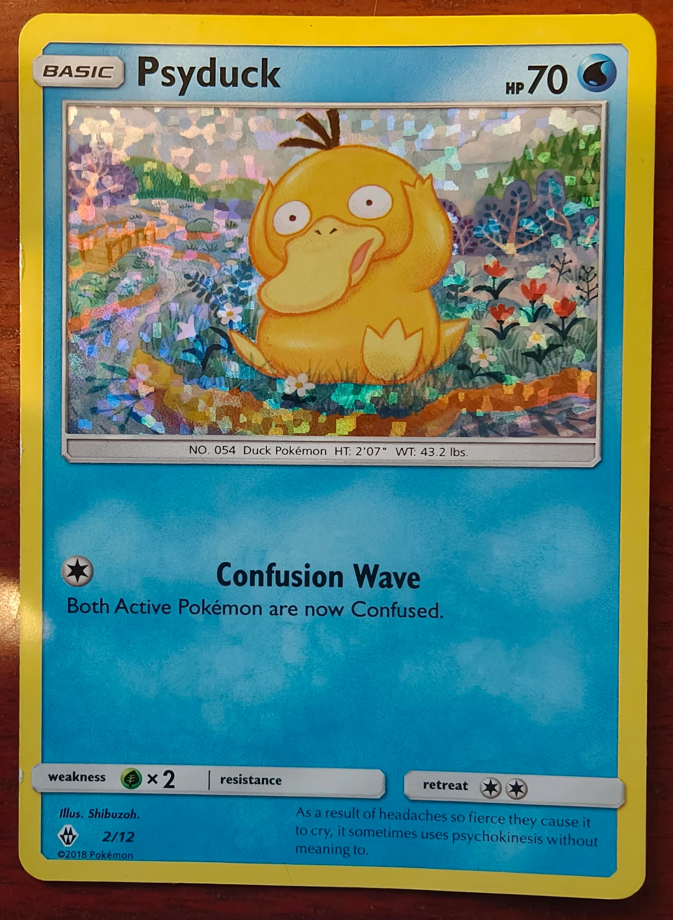 Psyduck 002/12 McDonald's Collection 2018 front card photo in PokeToGrade pregrading report