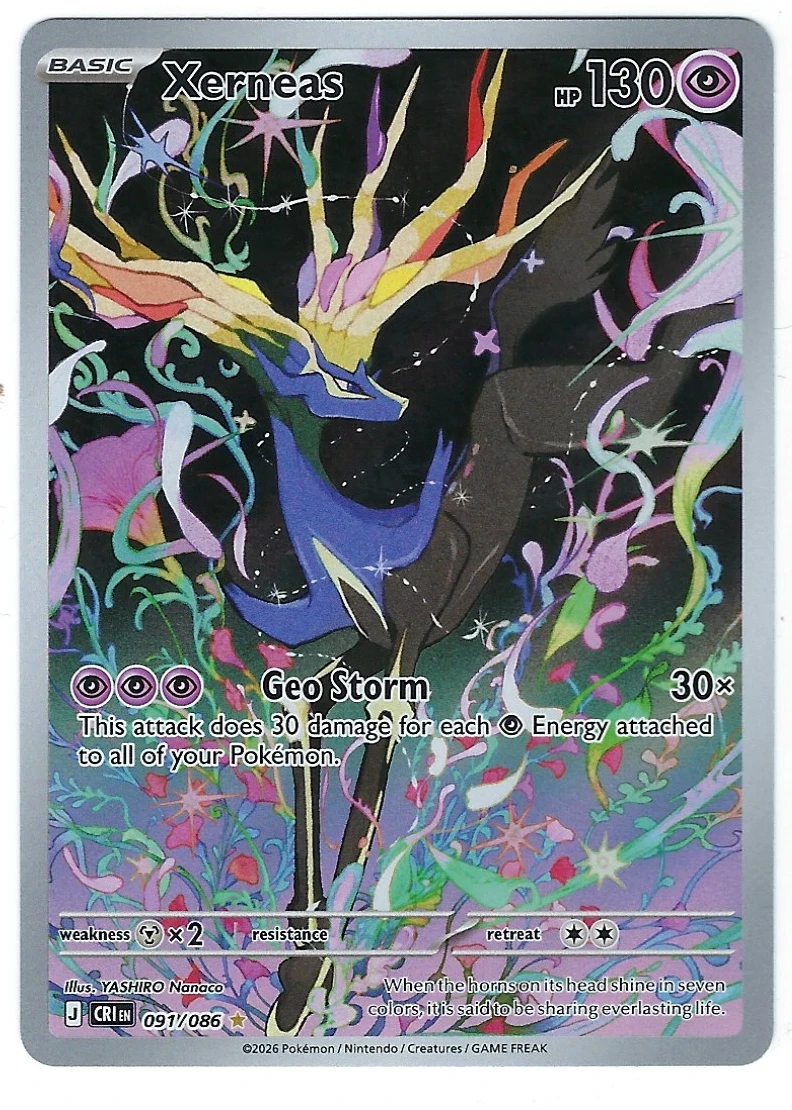 Xerneas 091/86 Chaos Rising front card photo in PokeToGrade pregrading report