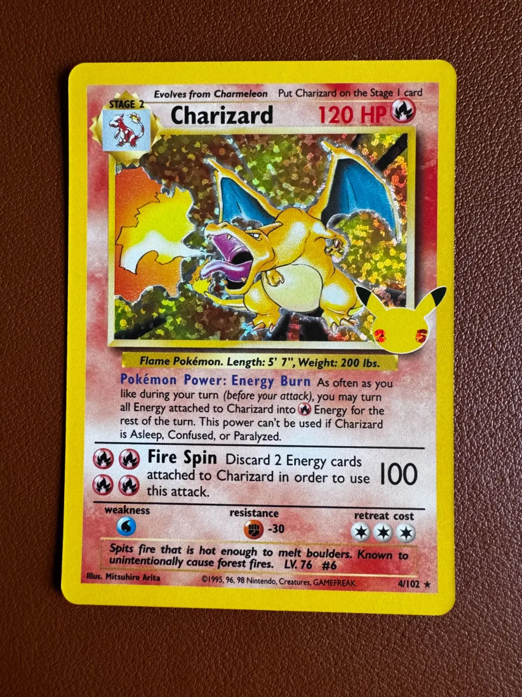 Charizard 004/102 Base Set front card photo in PokeToGrade pregrading report