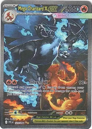 Mega Charizard X ex 125/94 Phantasmal Flames front card photo in PokeToGrade pregrading report