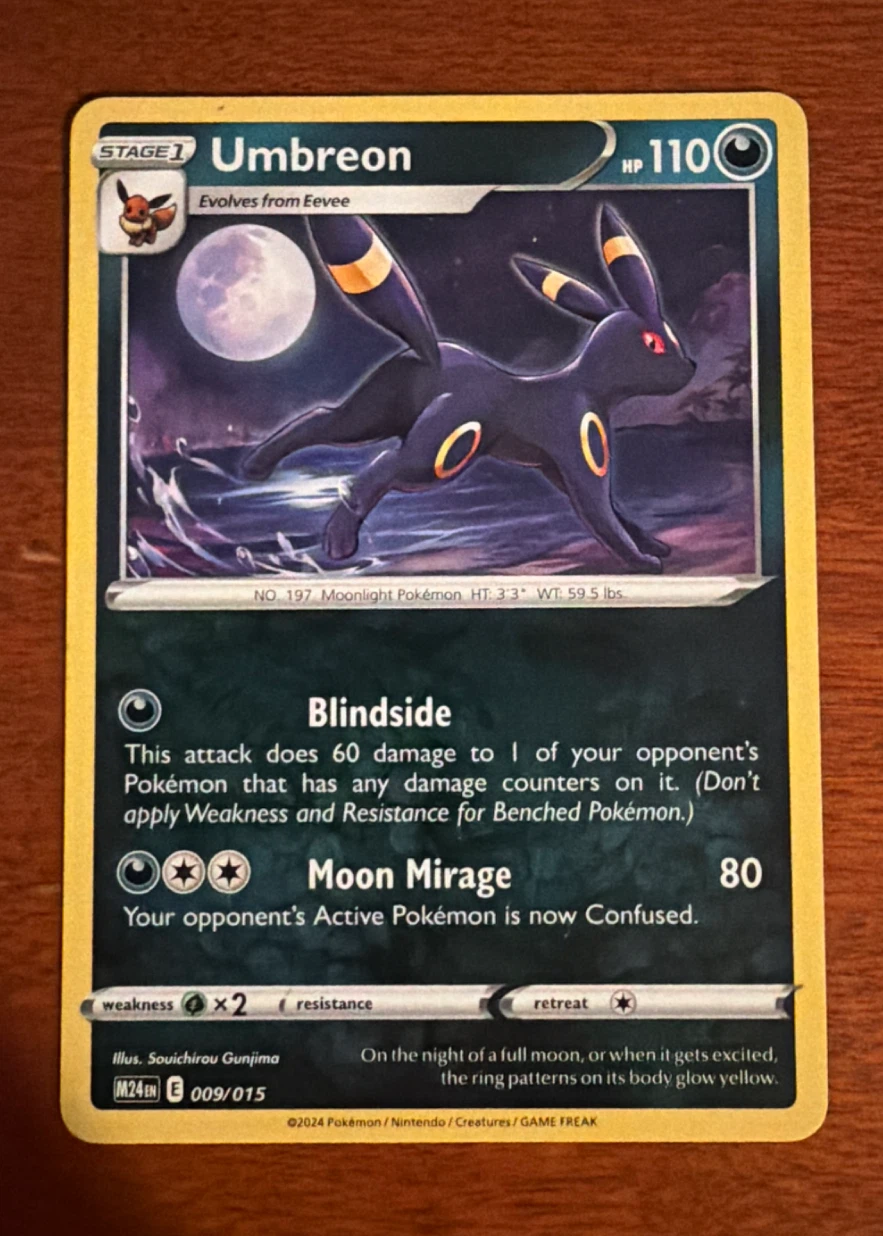 Umbreon 009/15 McDonald's Collection 2024 front card photo in PokeToGrade pregrading report