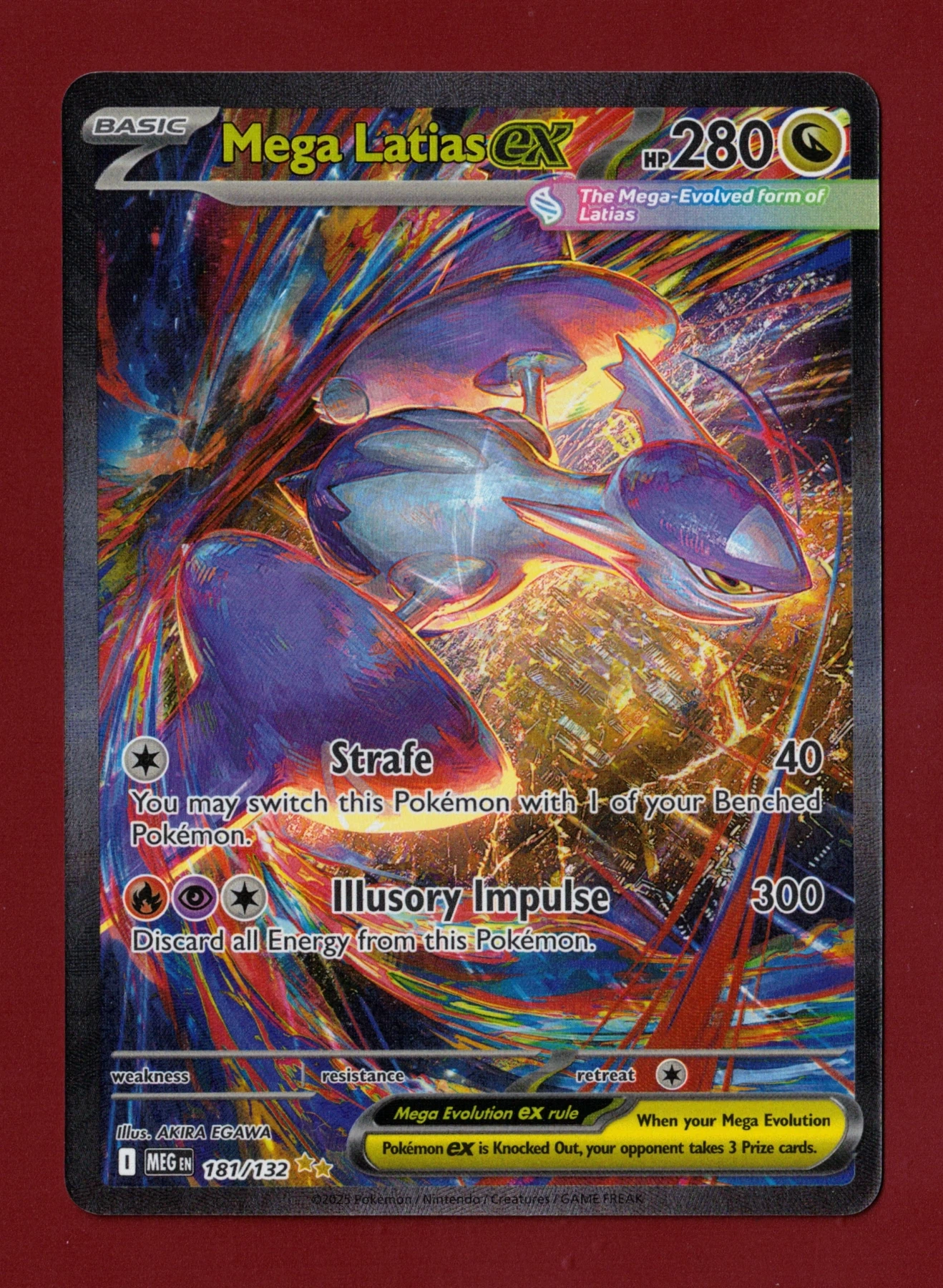 Mega Latias ex 181/132 Mega Evolution front card photo in PokeToGrade pregrading report