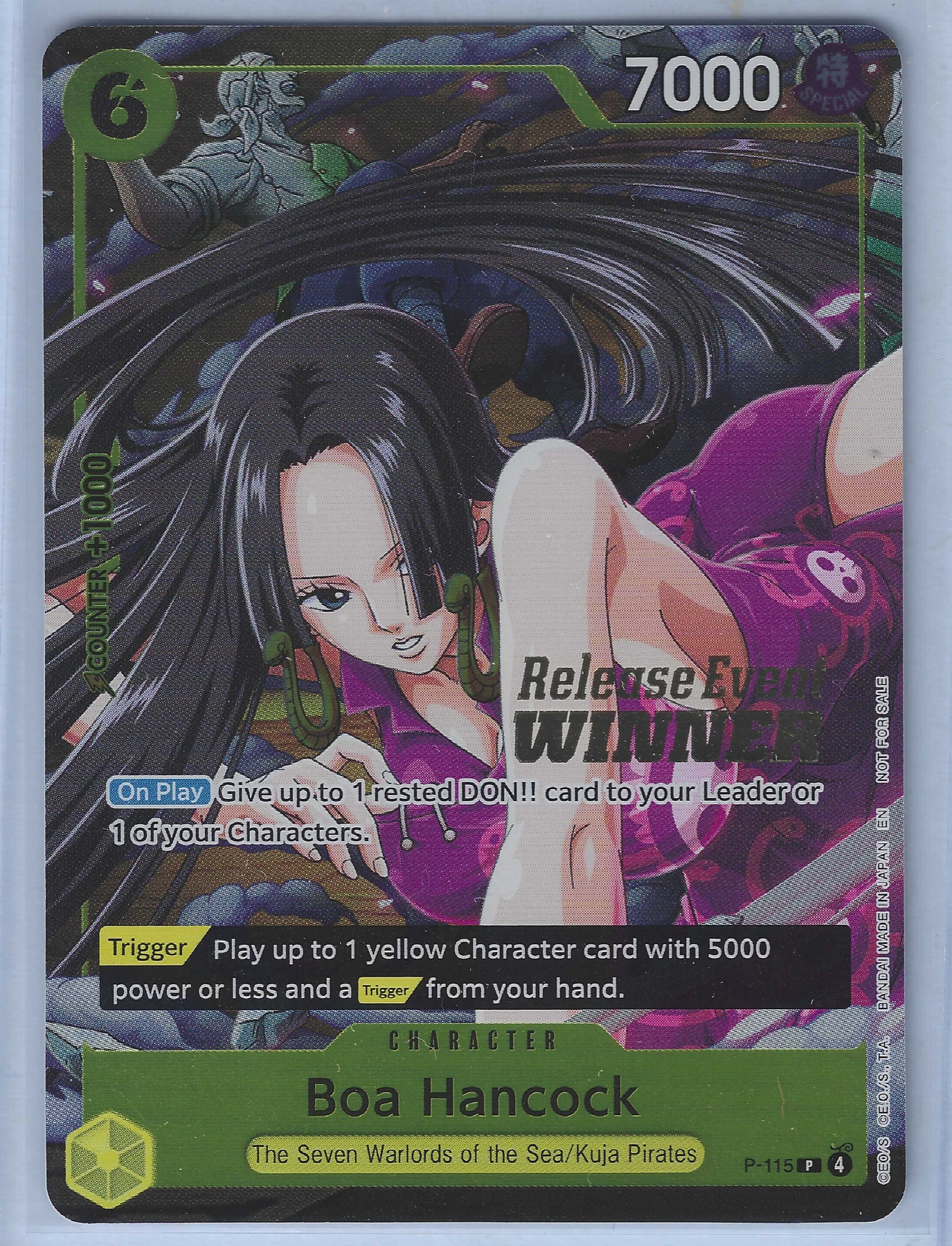 Boa Hancock P-115 - Winner One Piece Promotion Cards front card photo in PokeToGrade pregrading report