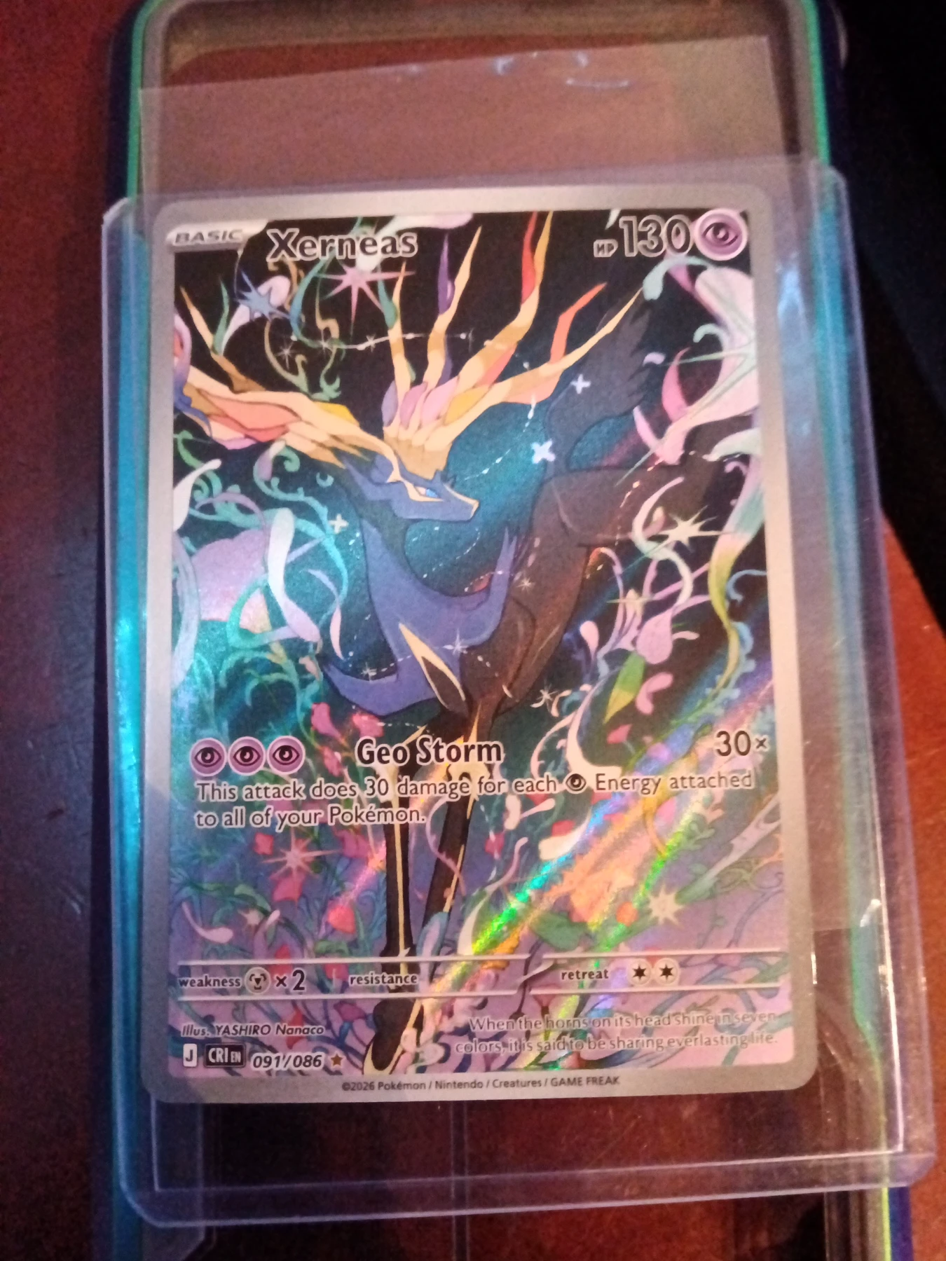 Xerneas 091/86 Chaos Rising front card photo in PokeToGrade pregrading report