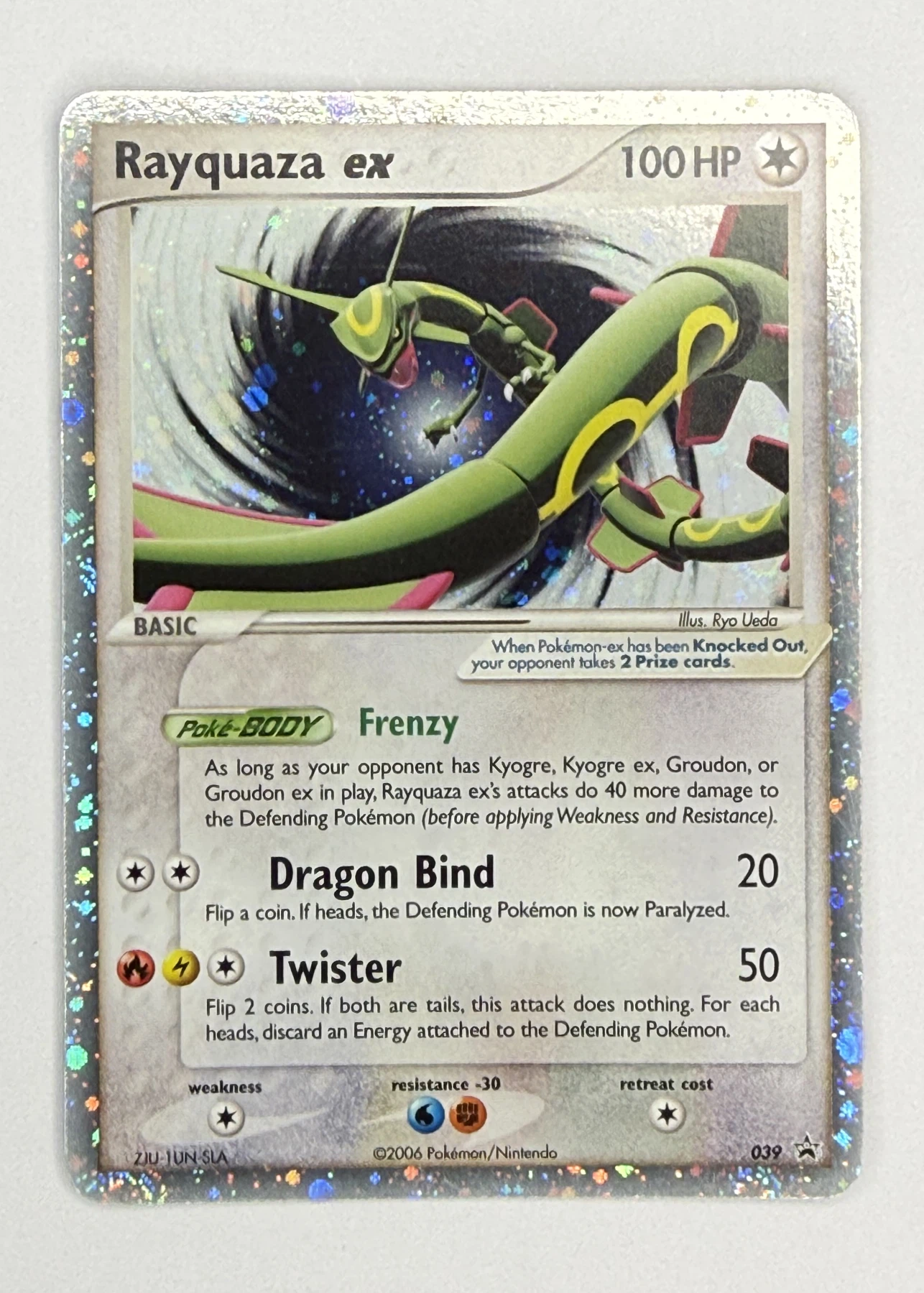 Rayquaza ex 039/40 Nintendo Black Star Promos front card photo in PokeToGrade pregrading report