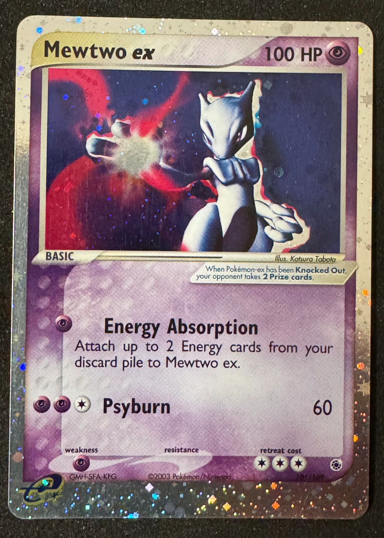 Mewtwo ex 101/109 Ruby & Sapphire front card photo in PokeToGrade pregrading report