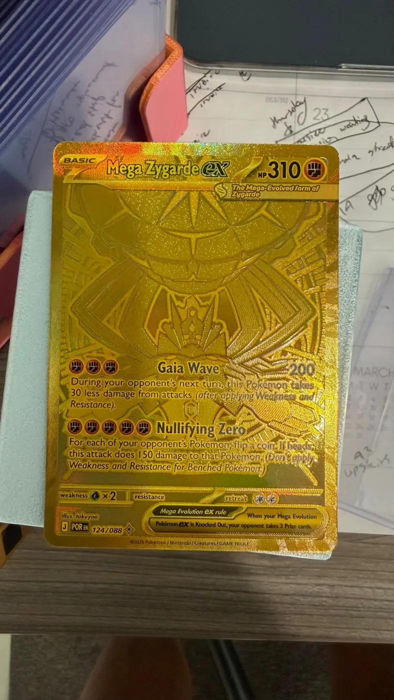 Mega Zygarde ex 124/88 Perfect Order front card photo in PokeToGrade pregrading report
